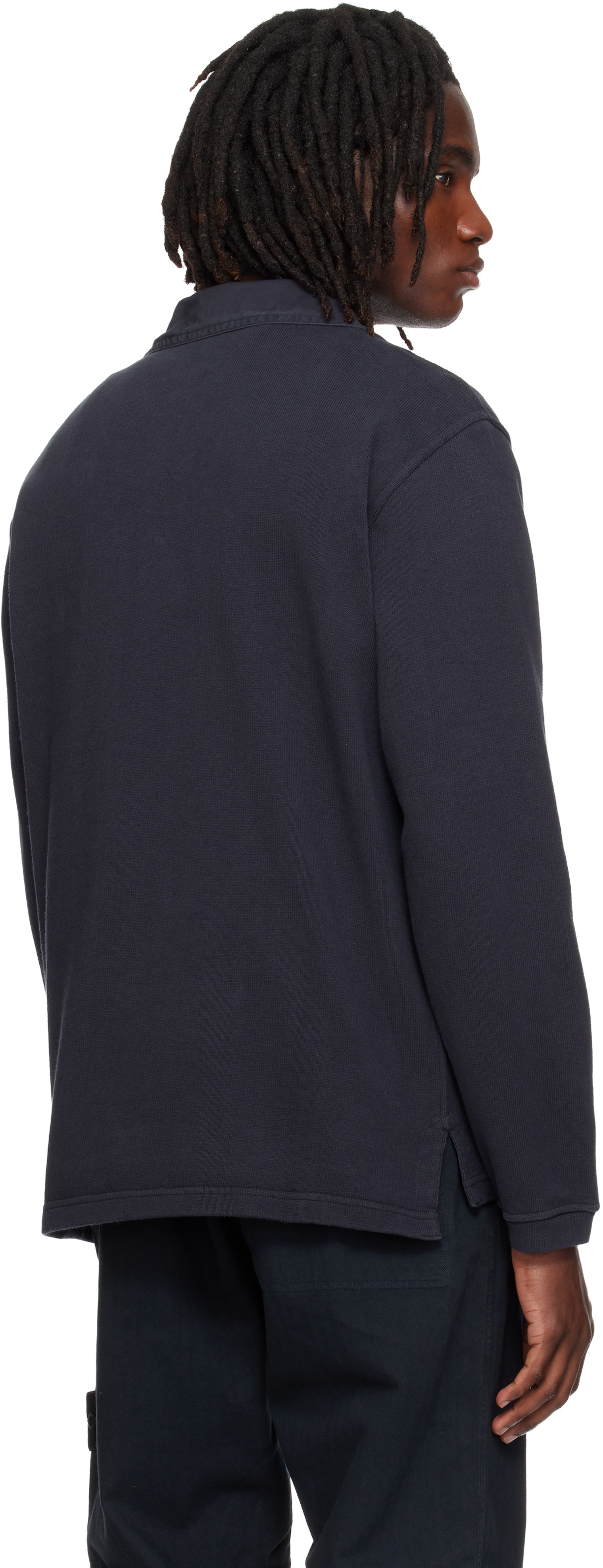 Stone Island: ネイビー 6100001 Heavy Cotton Jersey ポロシャツ