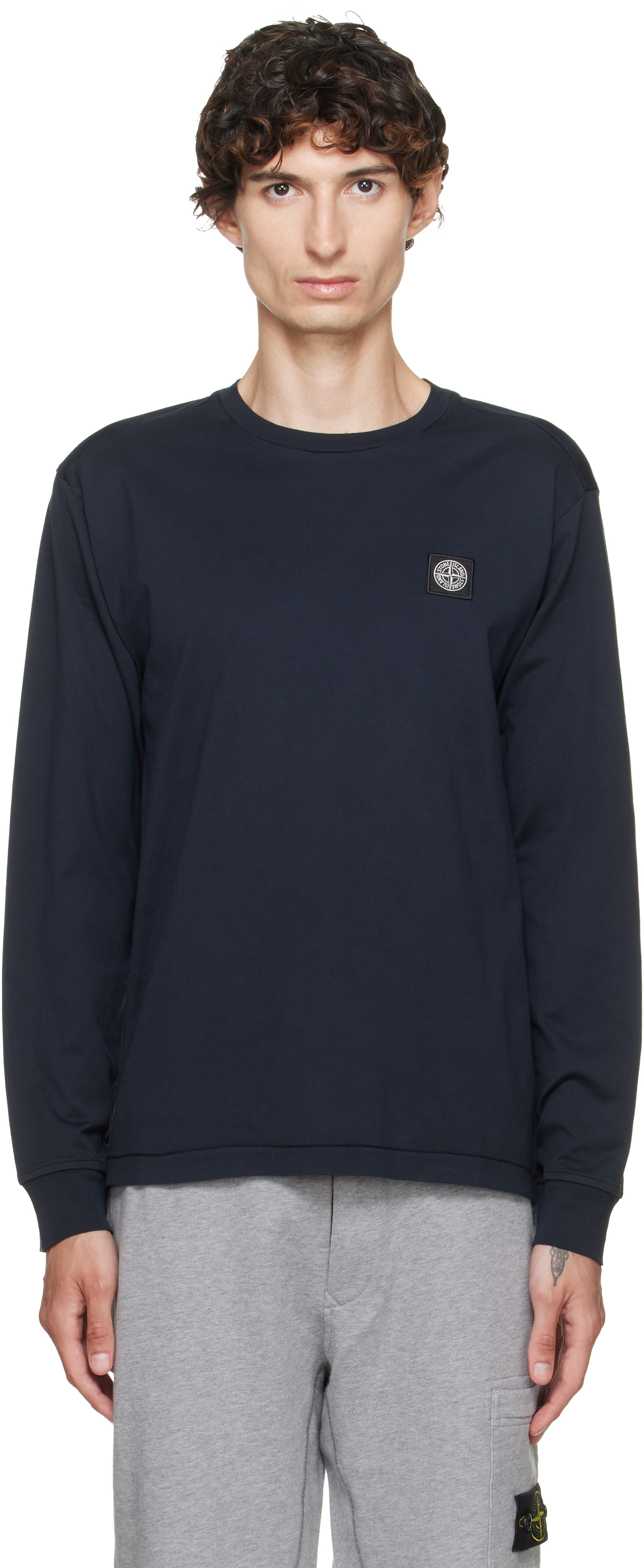 Stone Island: Navy 2100031 60/2 Cotton Jersey T-shirt | SSENSE