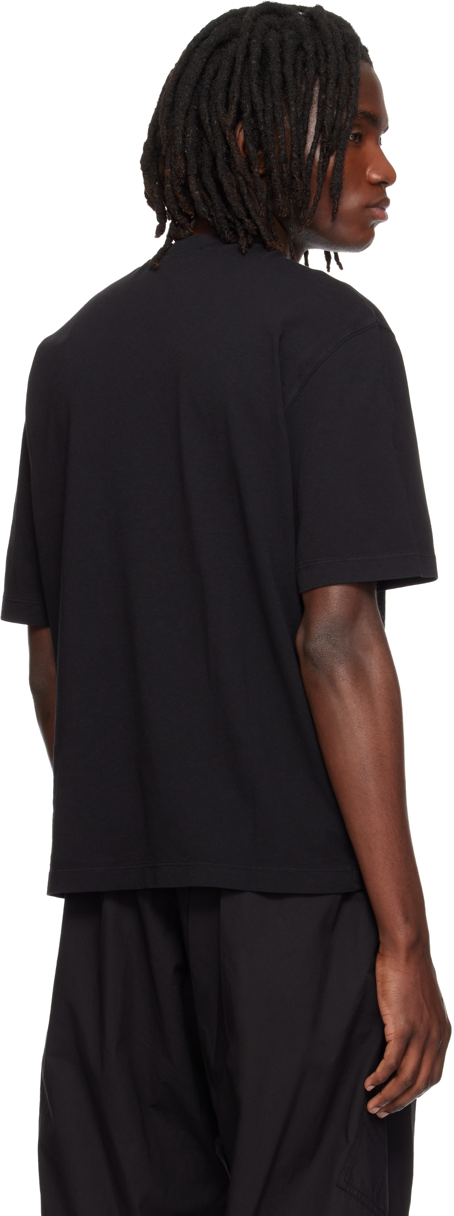 Stone Island: Black 2100030 Combed Organic Cotton Jersey T-shirt