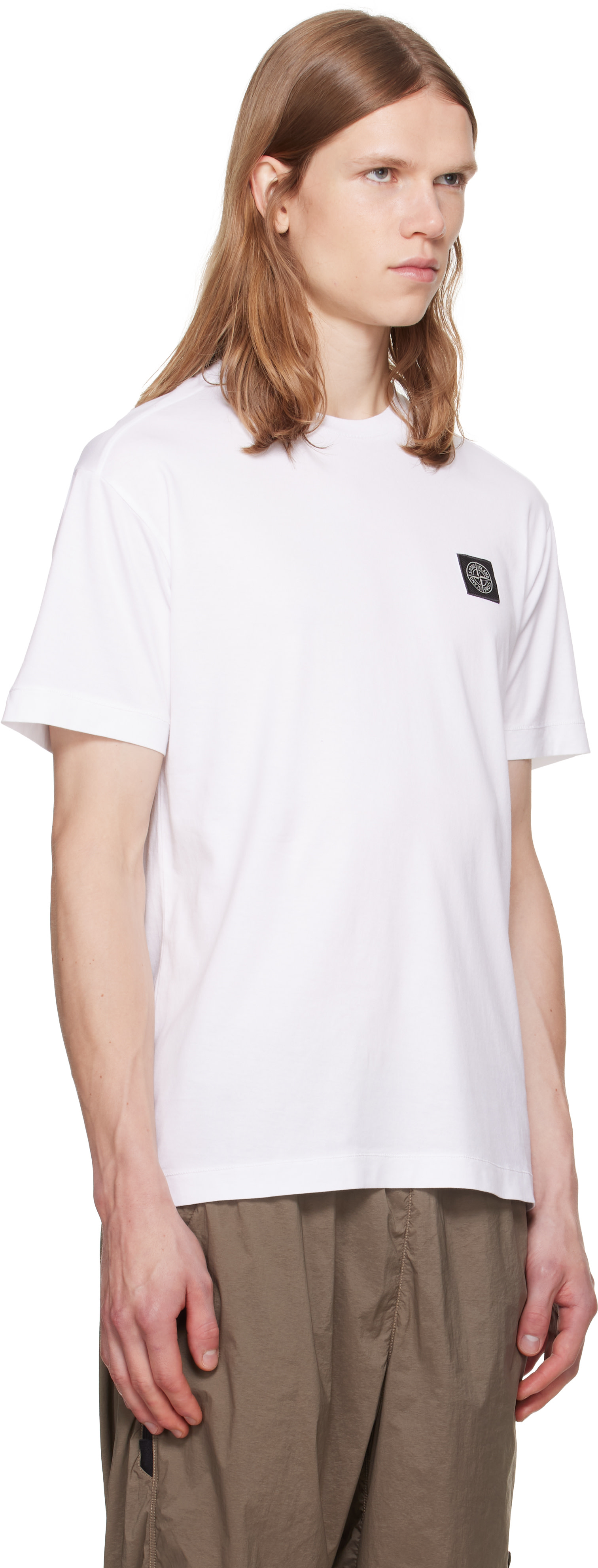 Stone Island: ホワイト 2100027 60/2 Cotton Jersey Tシャツ | SSENSE