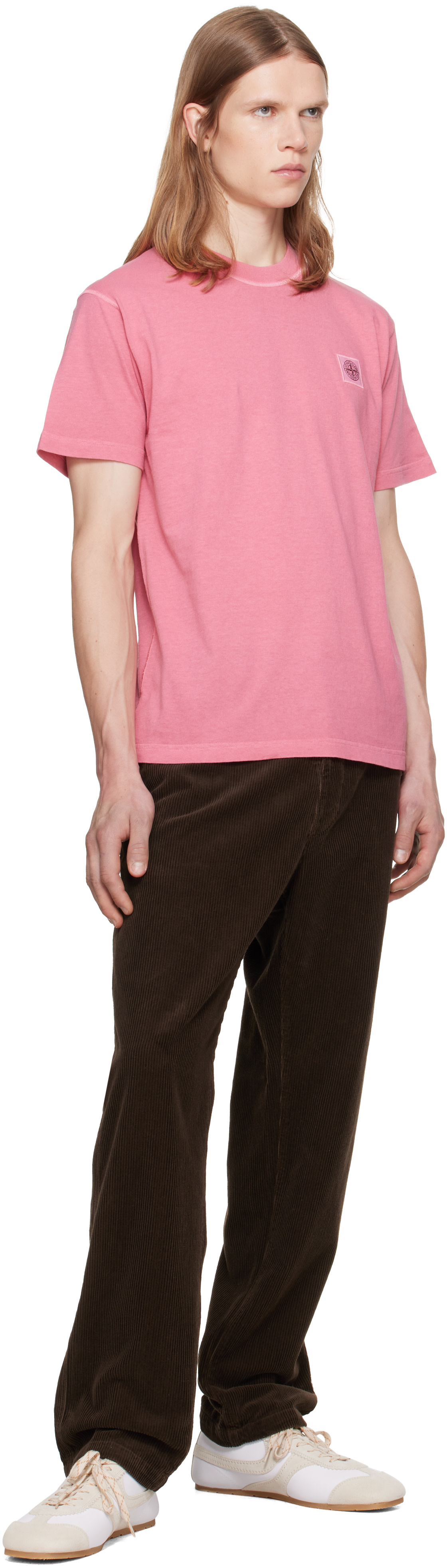 Stone Island: ピンク 2100026 Organic Cotton Jersey 'Fissato' T