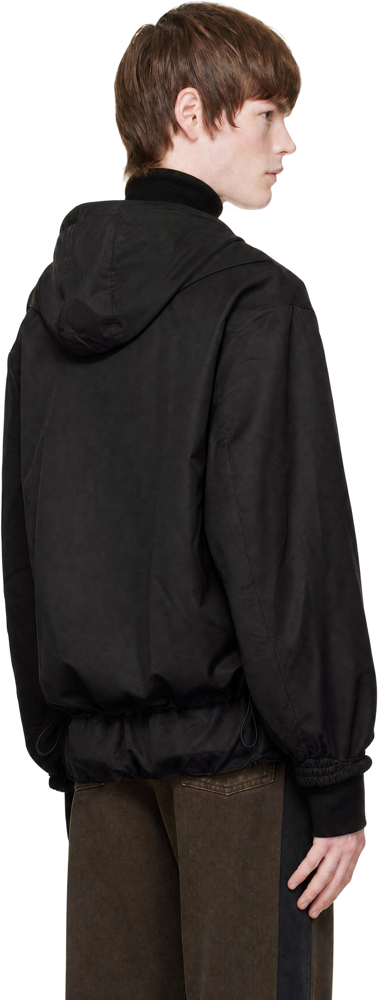 EGONlab - Black Hooded Layered Track Jacket