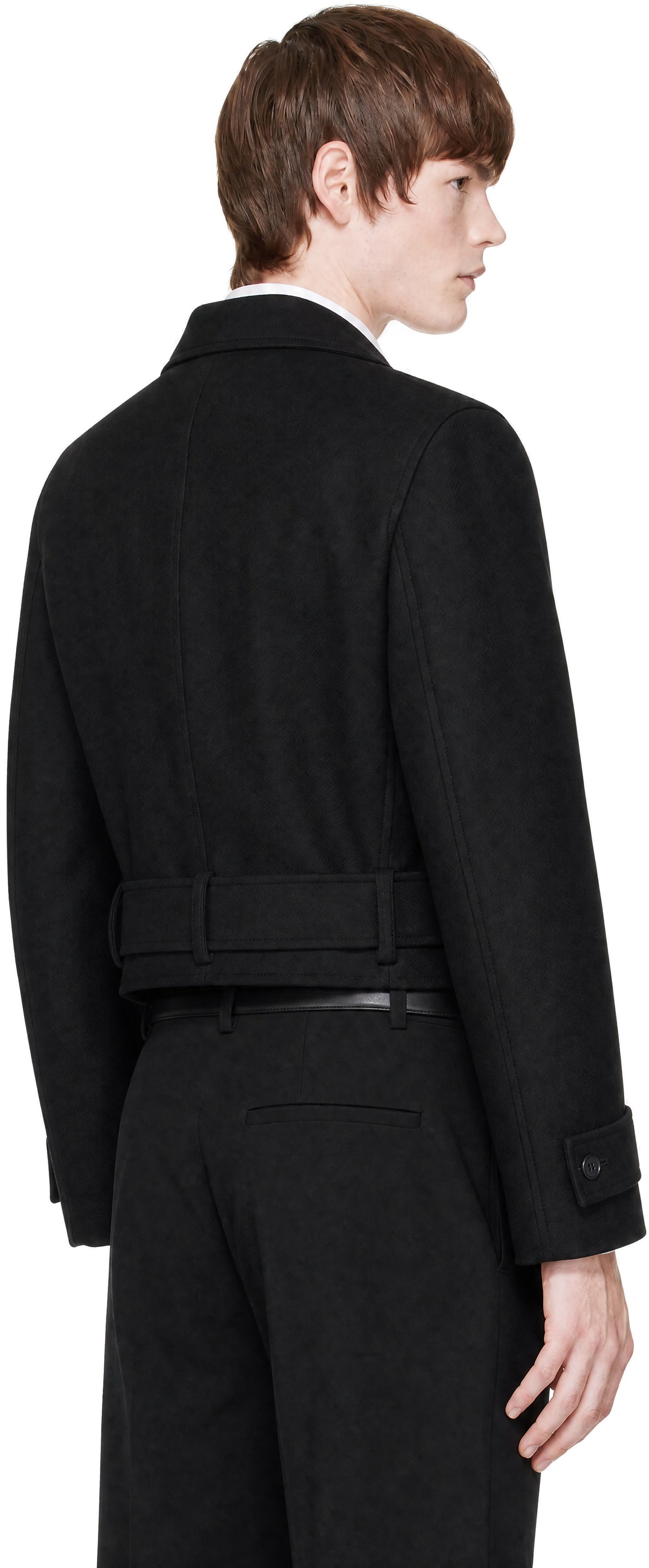 EGONlab - Black Tailored Crop Coat