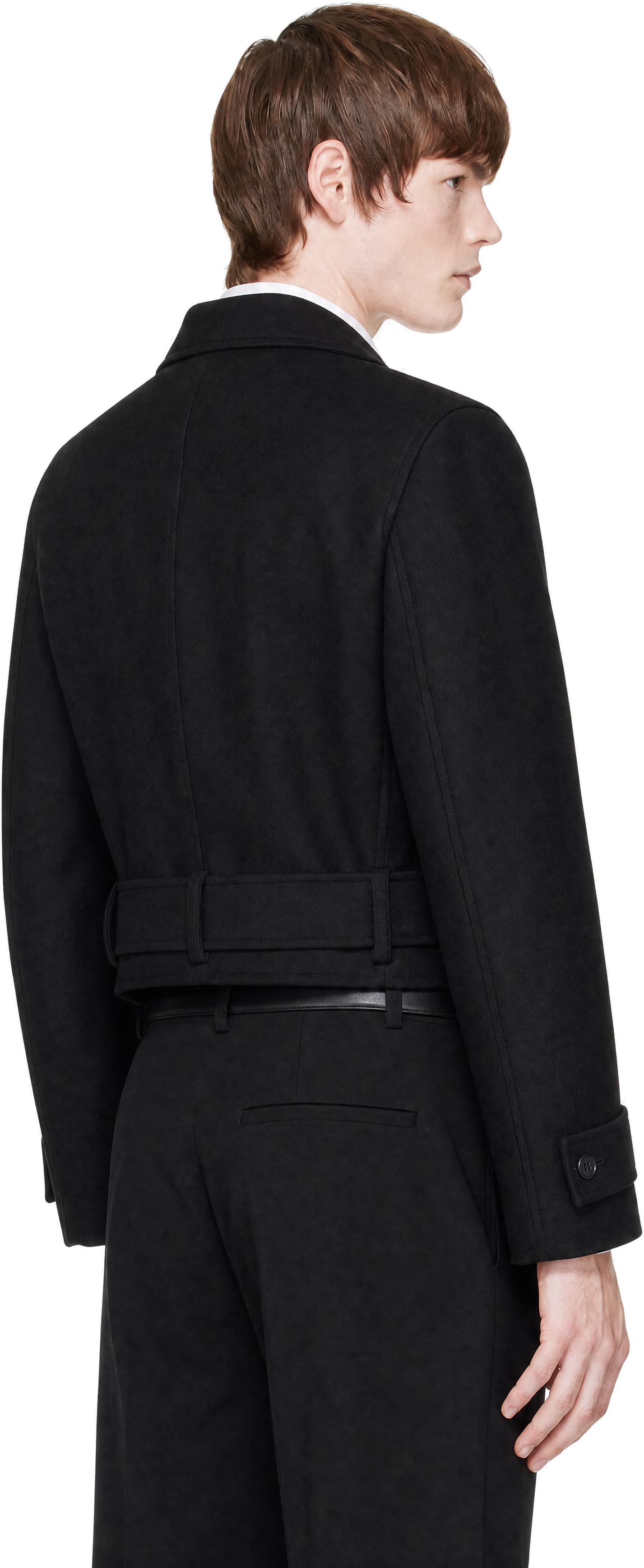EGONlab - Black Tailored Crop Coat