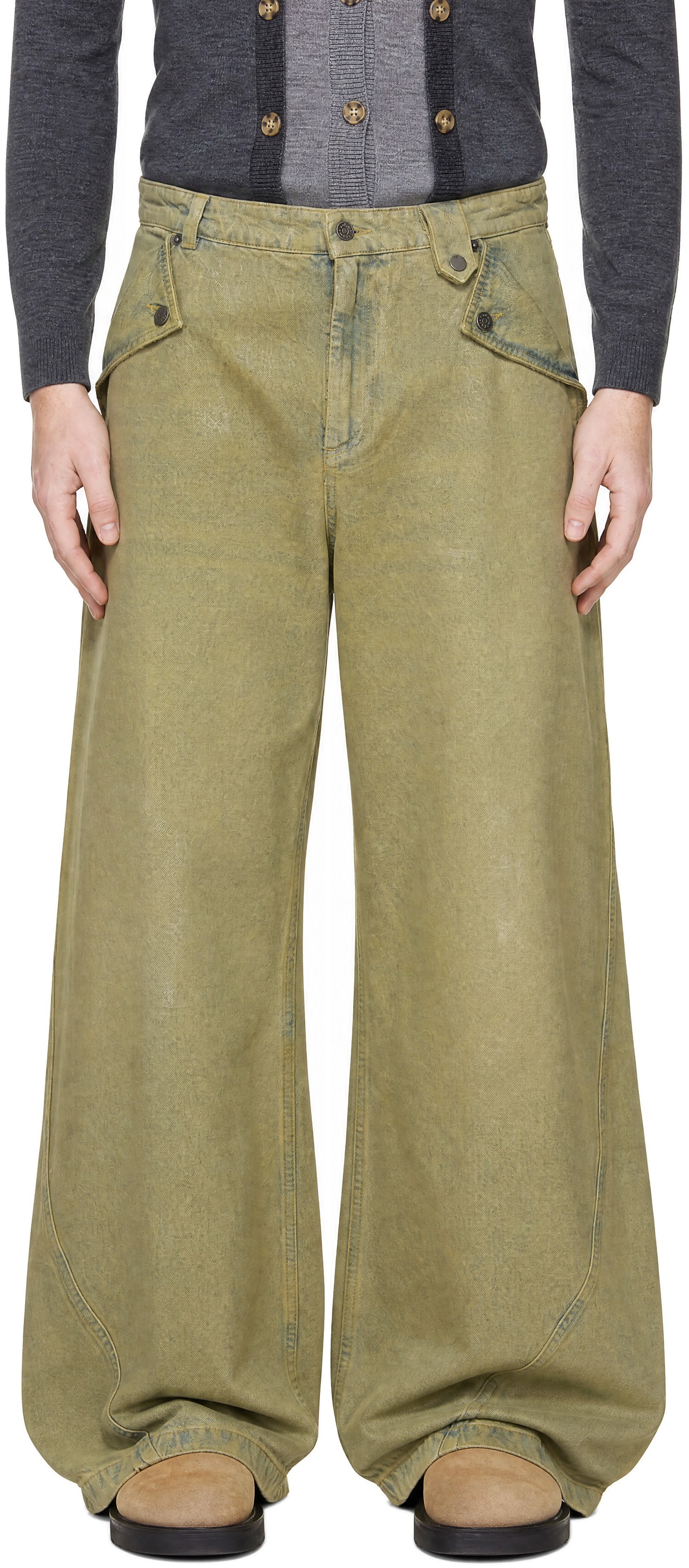 EGONlab - Green Baggy Jeans