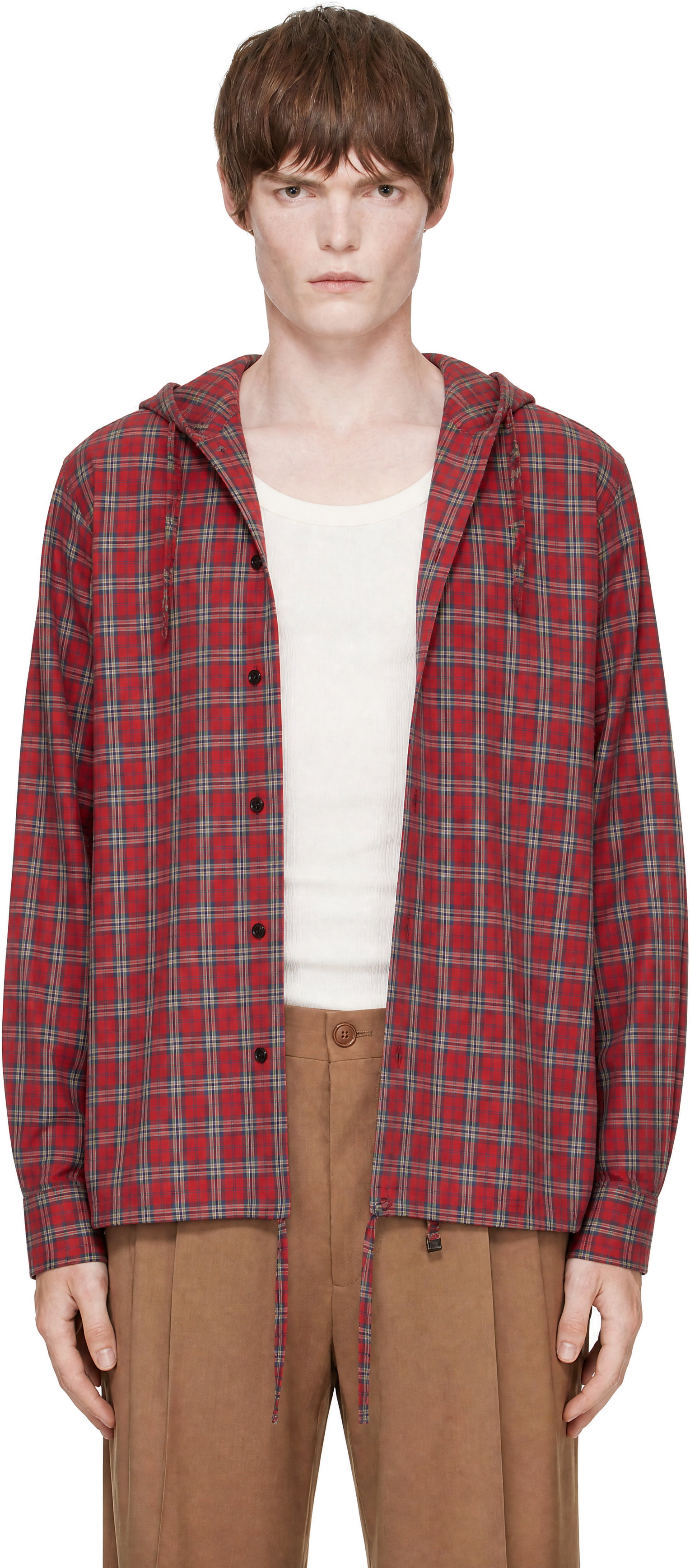 EGONlab - Chemise rouge à capuche
