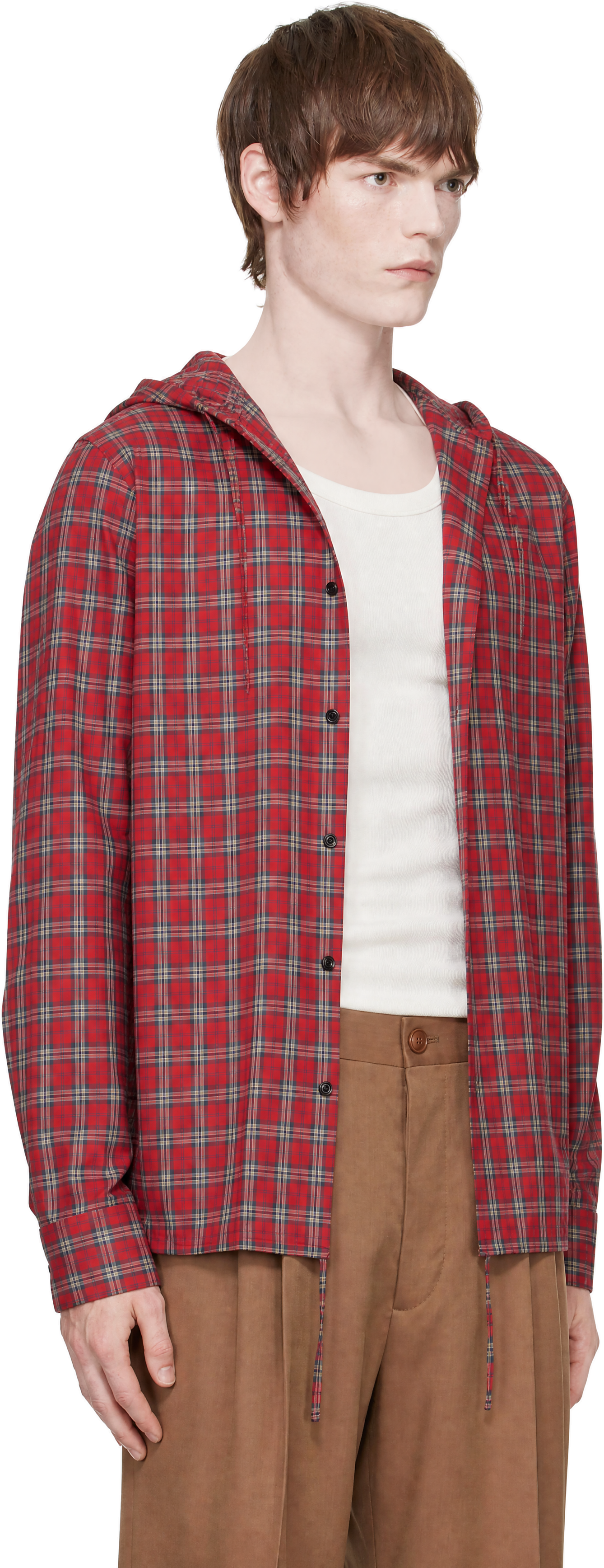 EGONlab - Chemise rouge à capuche