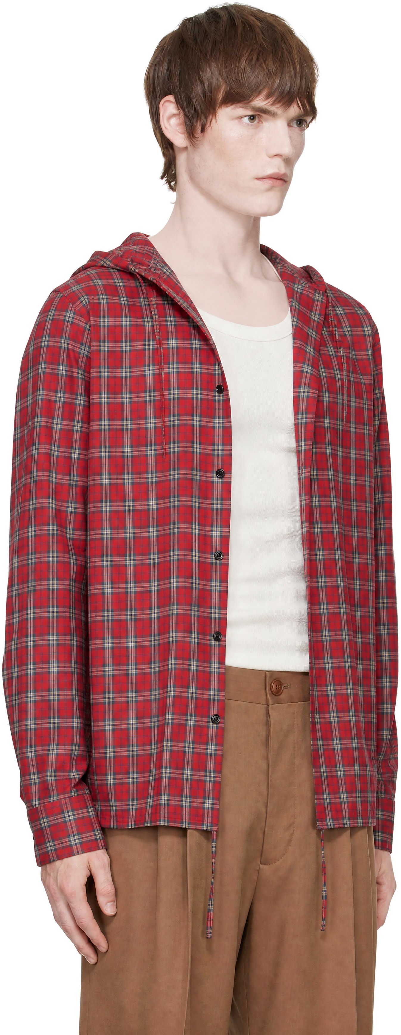 EGONlab - Red Hooded Shirt