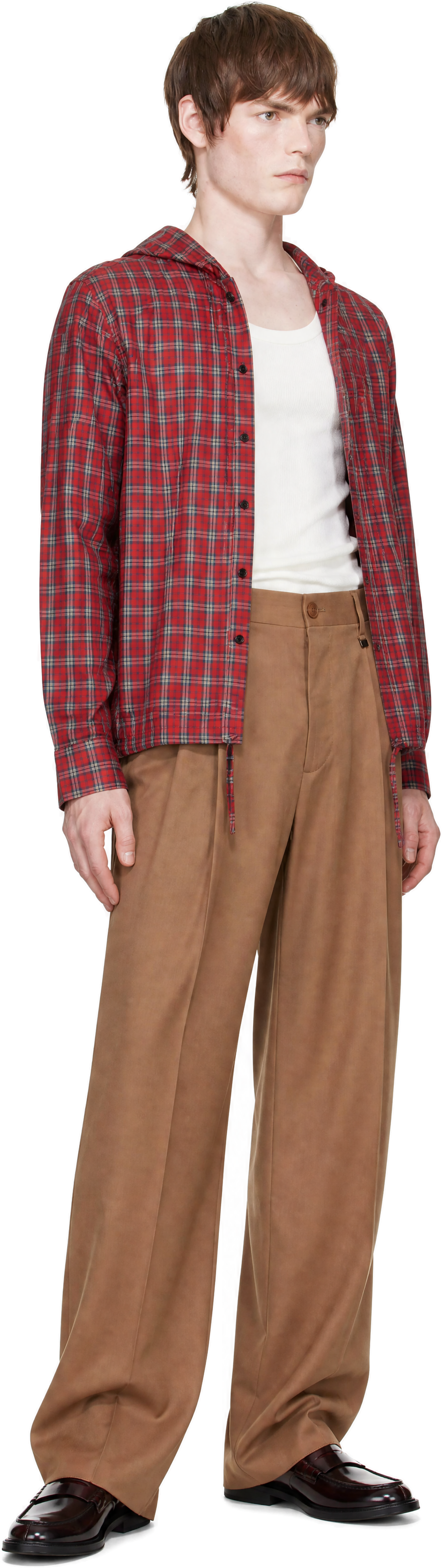 EGONlab - Chemise rouge à capuche
