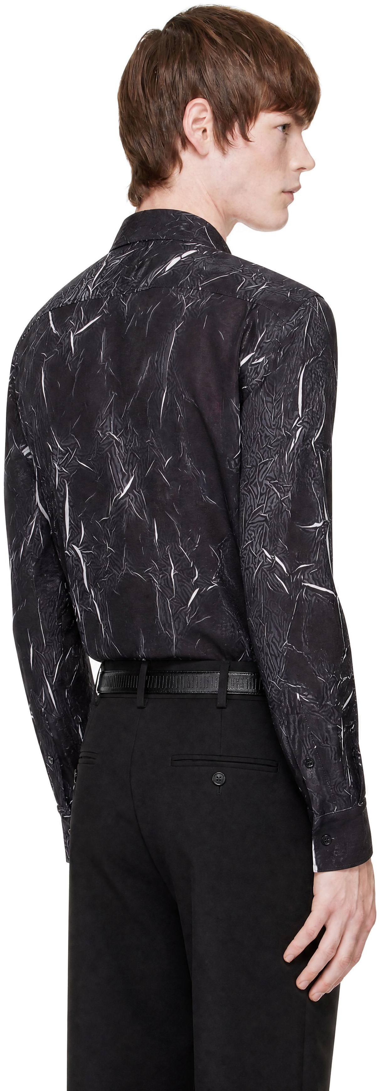 EGONlab - Black Shoulder Pads Shirt