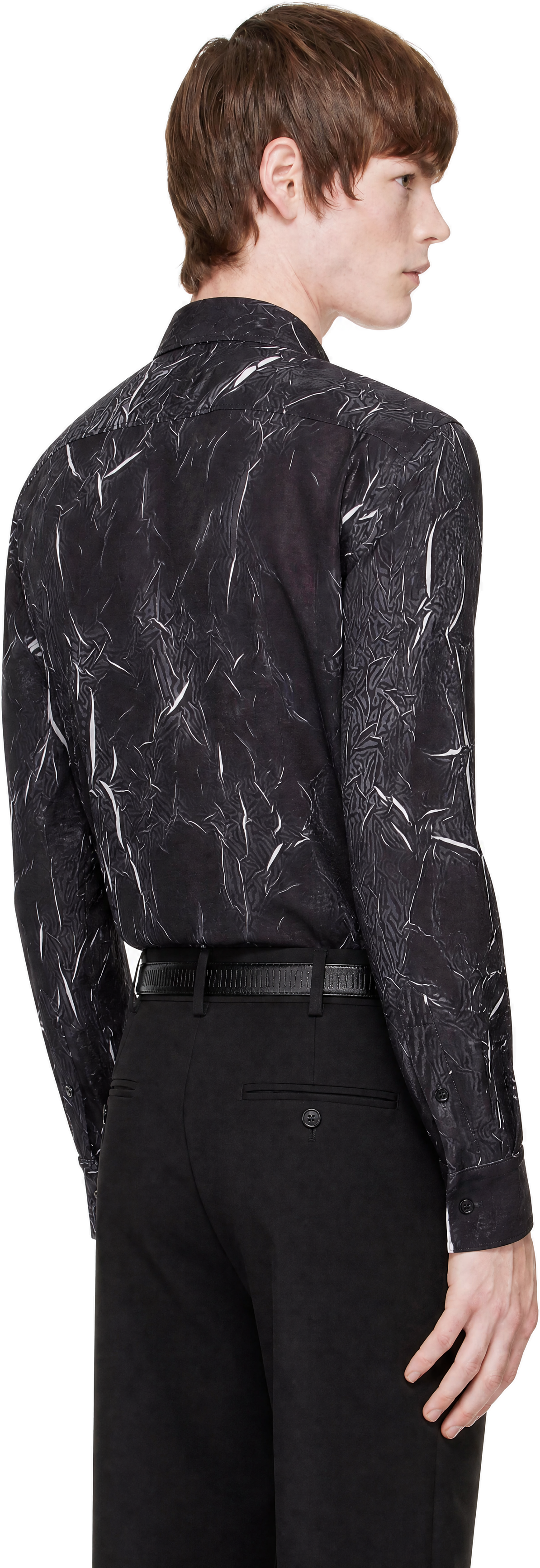 EGONlab - Black Shoulder Pads Shirt