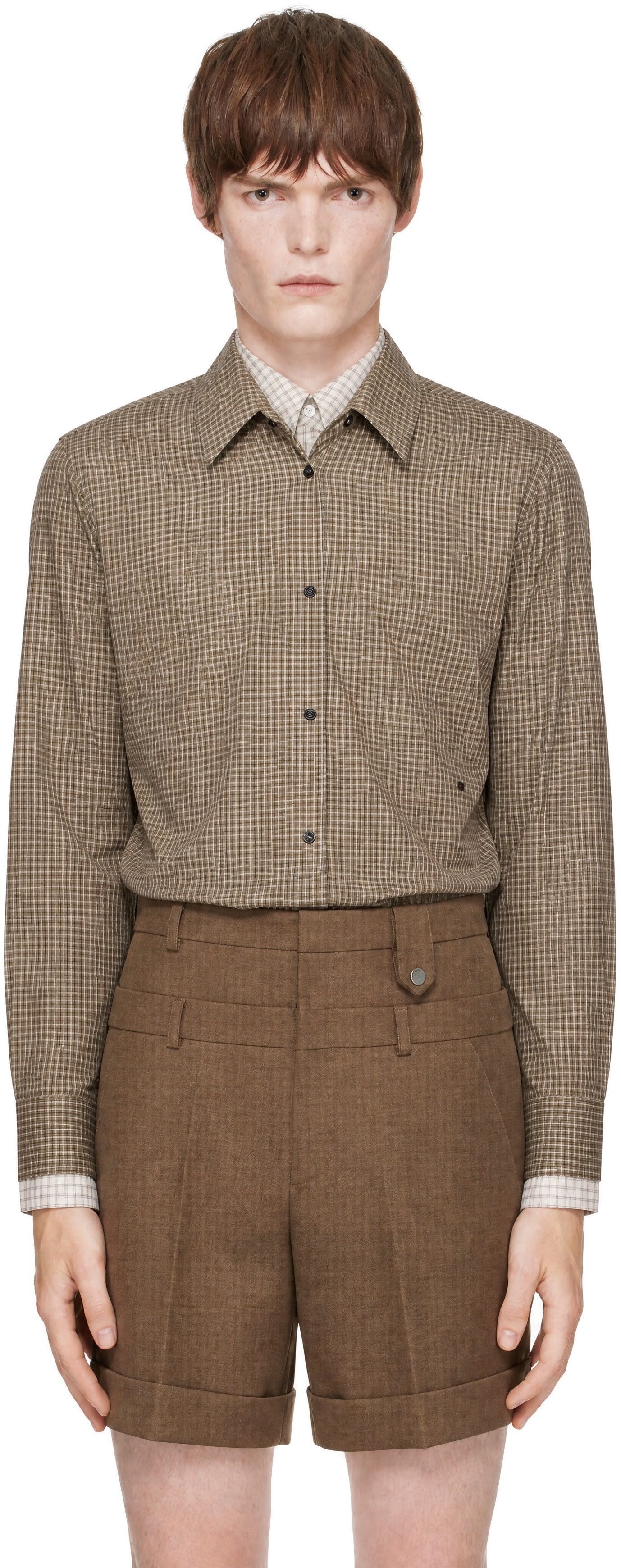 EGONlab - Chemise étagée brune