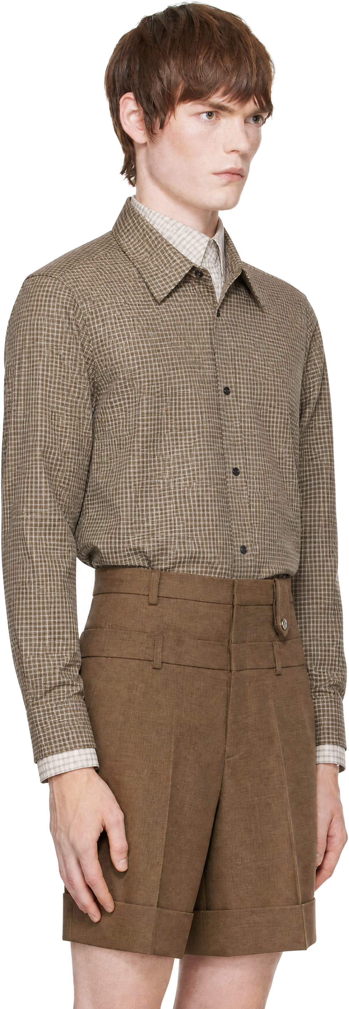 EGONlab - Chemise étagée brune