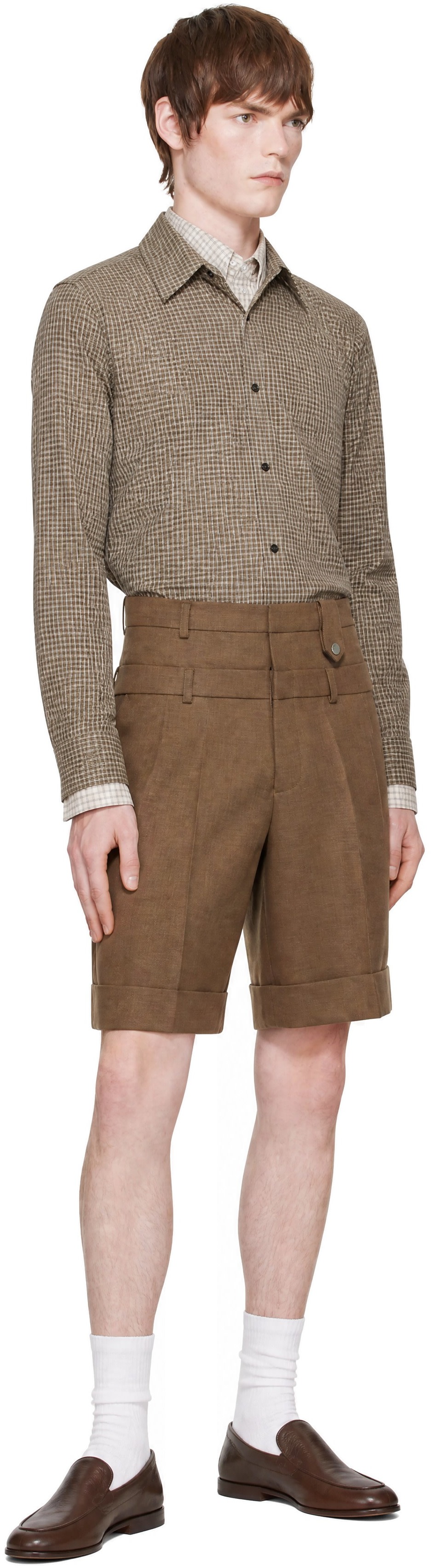 EGONlab - Chemise étagée brune