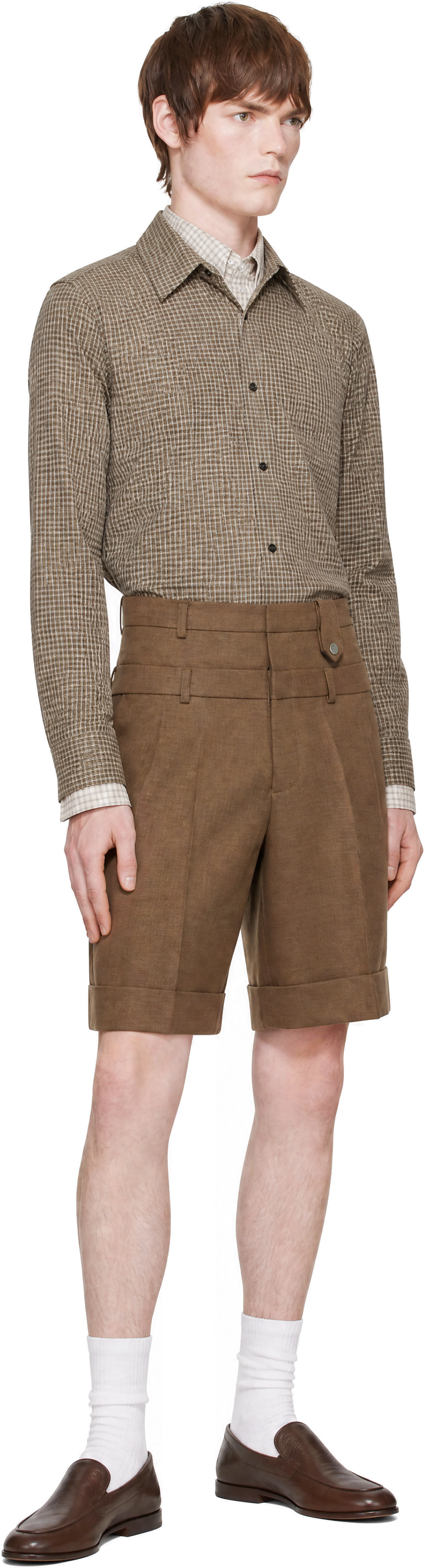 EGONlab - Chemise étagée brune