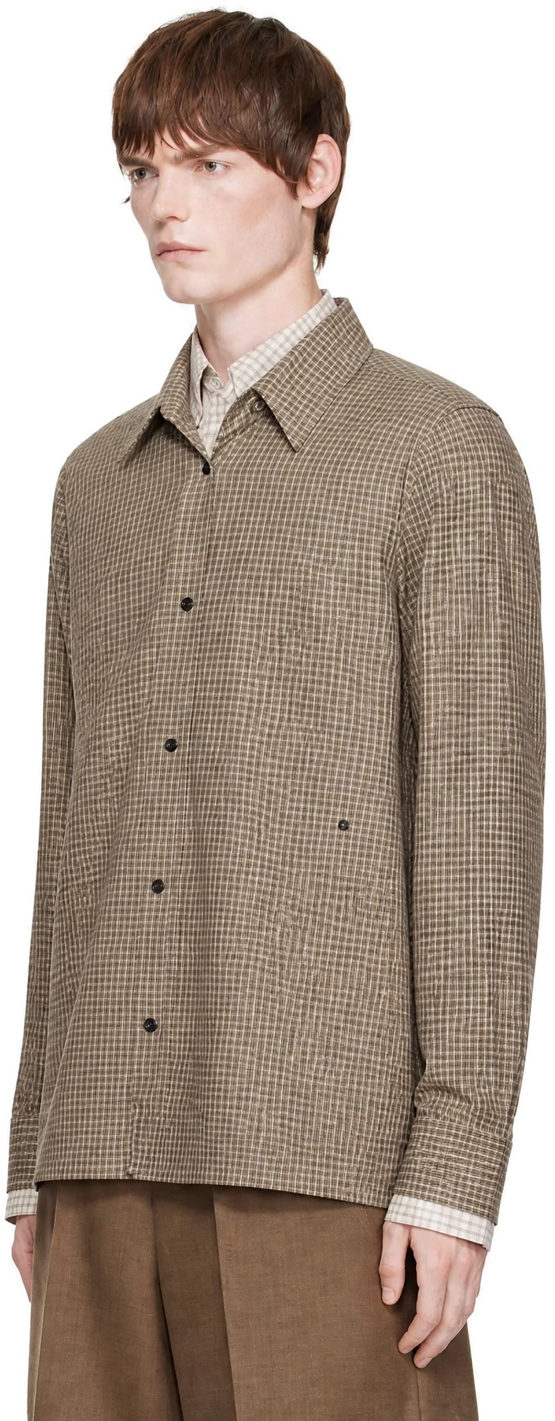 EGONlab - Chemise étagée brune