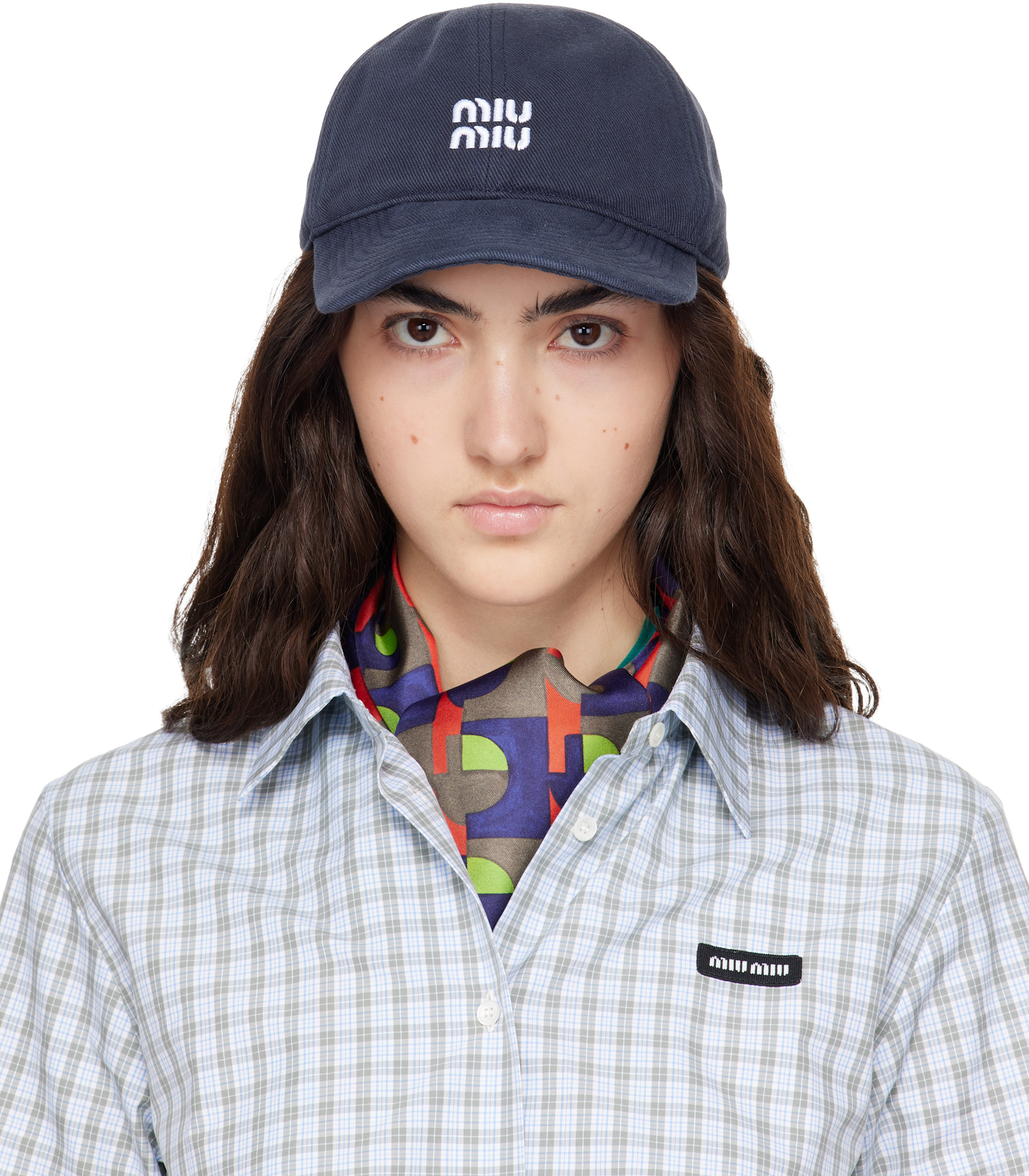 Miu Miu - Navy Denim Baseball Cap