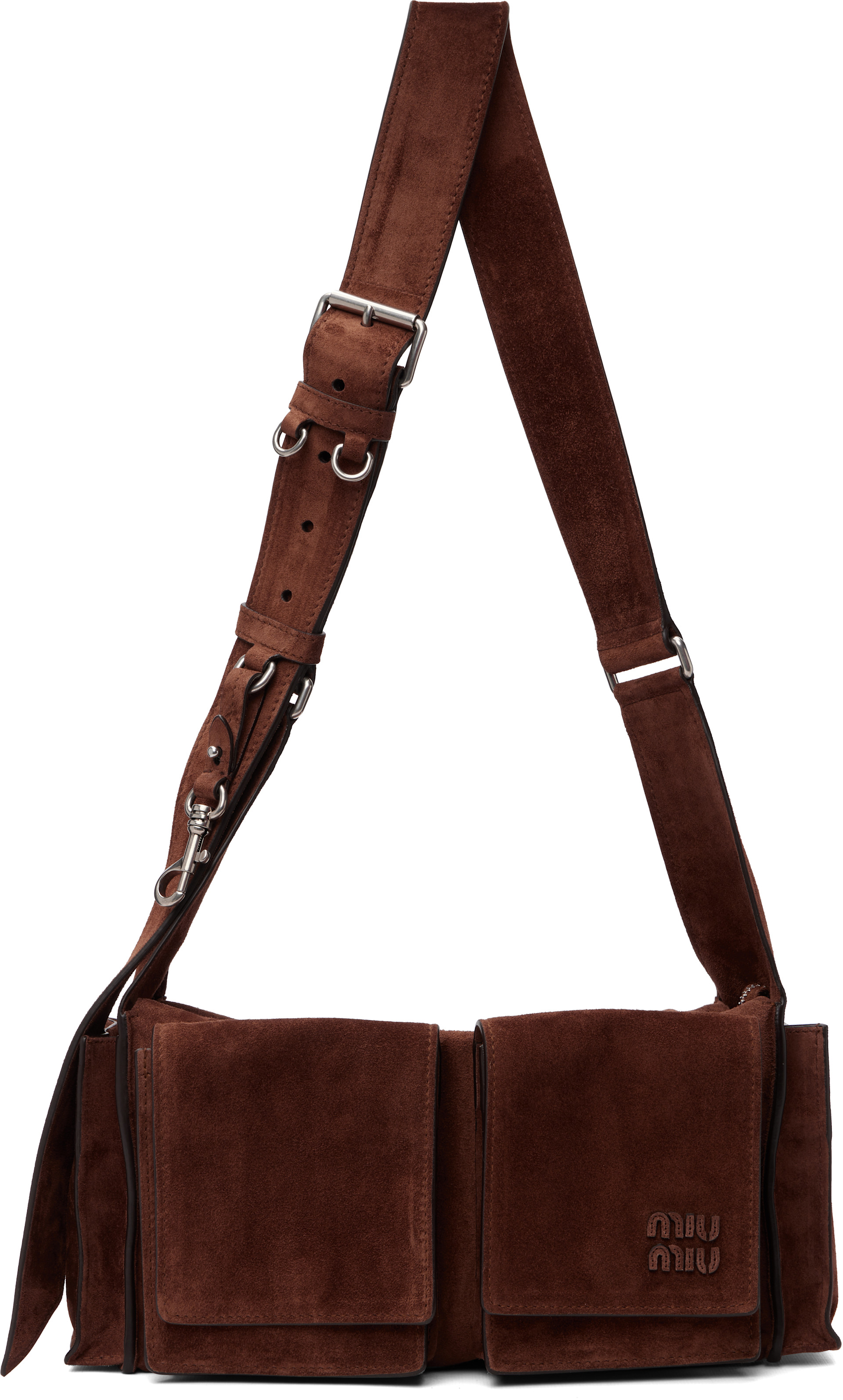 Miu Miu - Brown Utilitaire Pockets Suede Bag