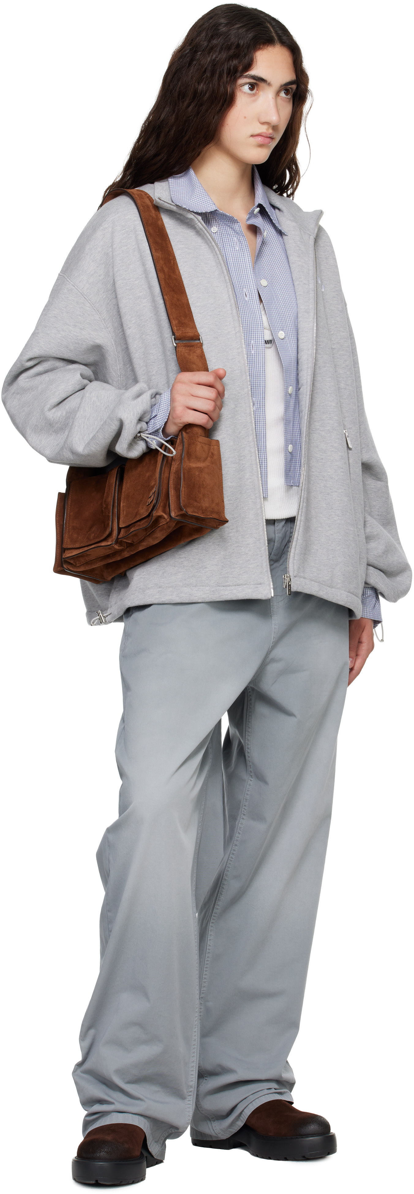 Miu Miu - Brown Utilitaire Pockets Suede Bag