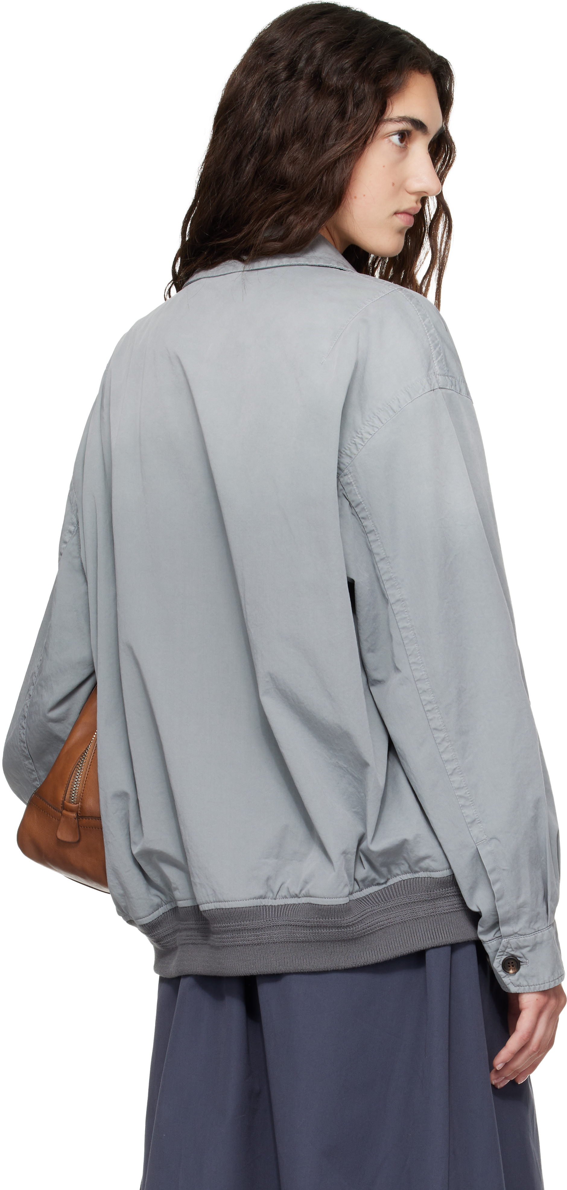 Miu Miu - Blouson gris à effet usé