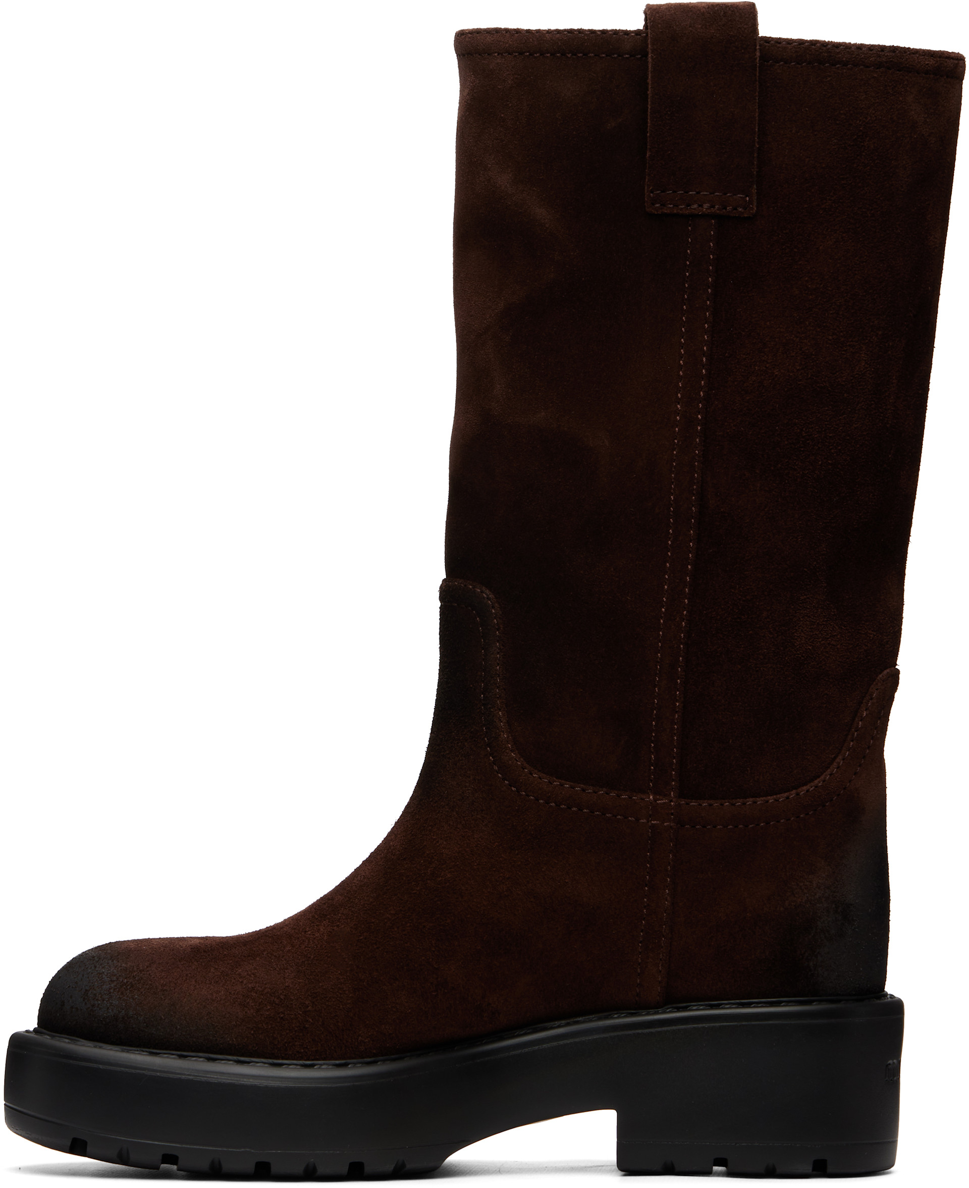 Miu Miu - Bottes brunes en suède