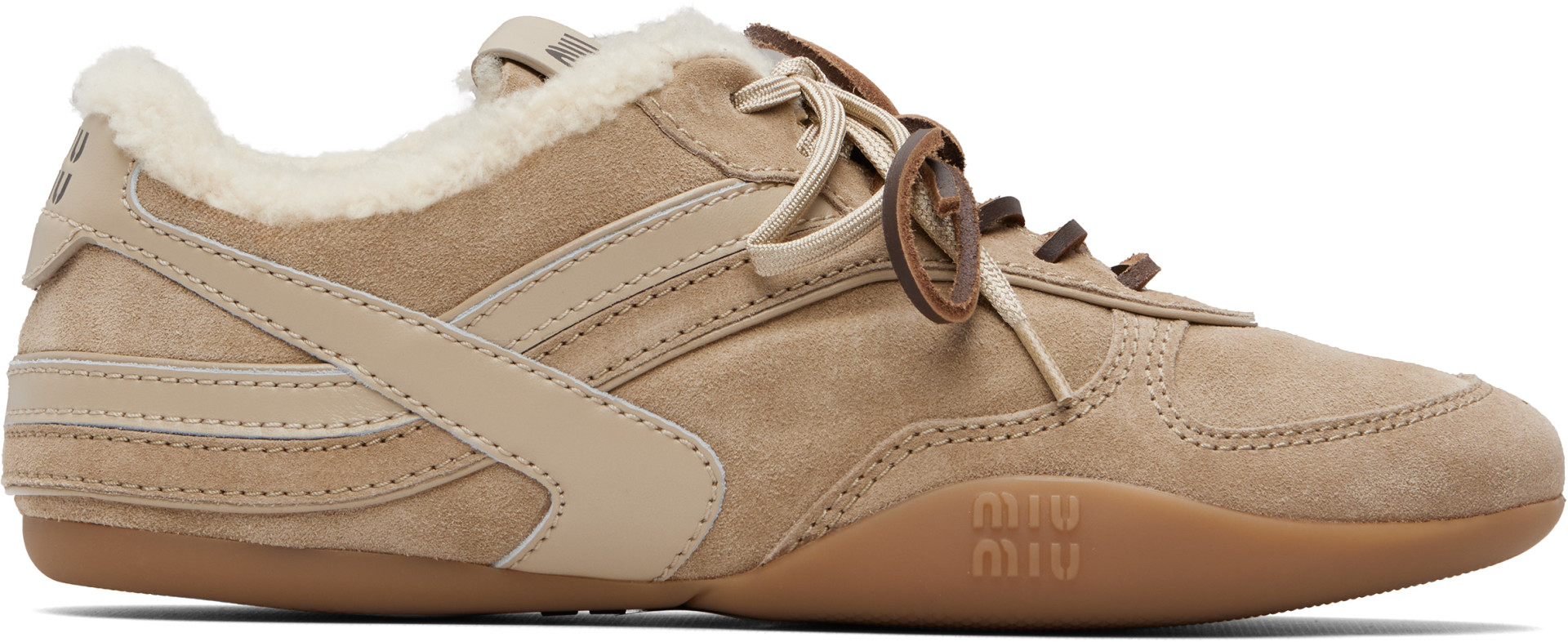 Miu Miu - Baskets Gymnasium beiges