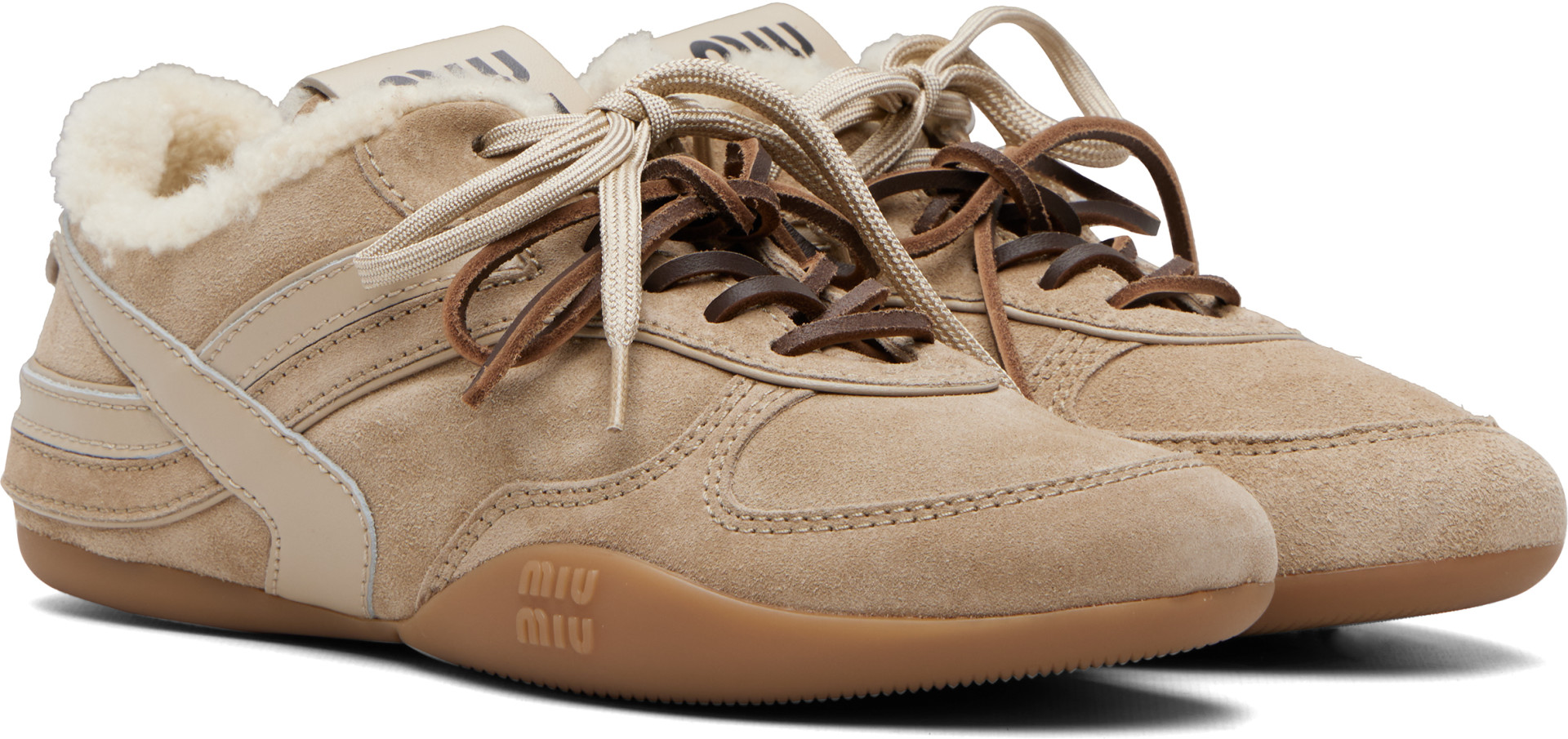 Miu Miu - Baskets Gymnasium beiges