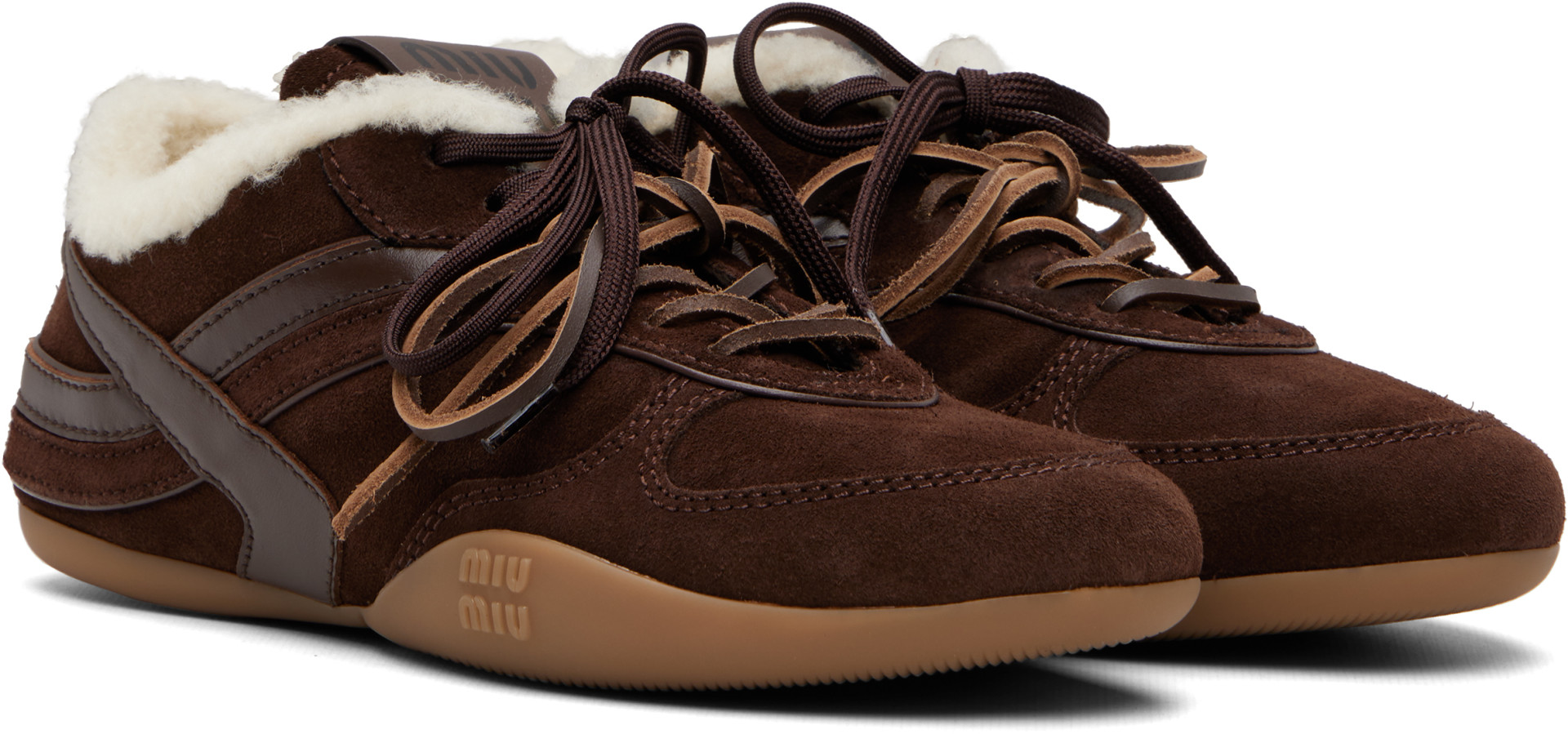 Miu Miu - Baskets Gymnasium brunes