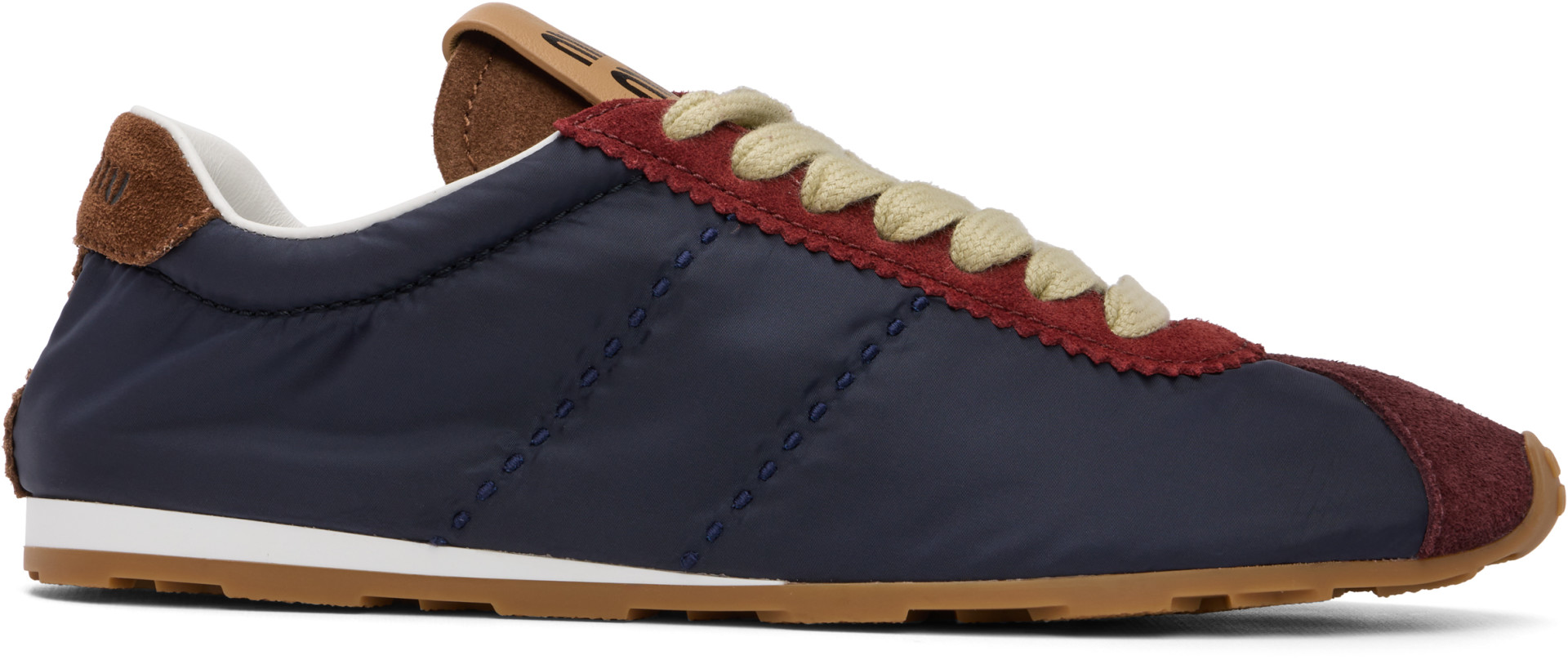 Miu Miu - Baskets Plume bleu marine