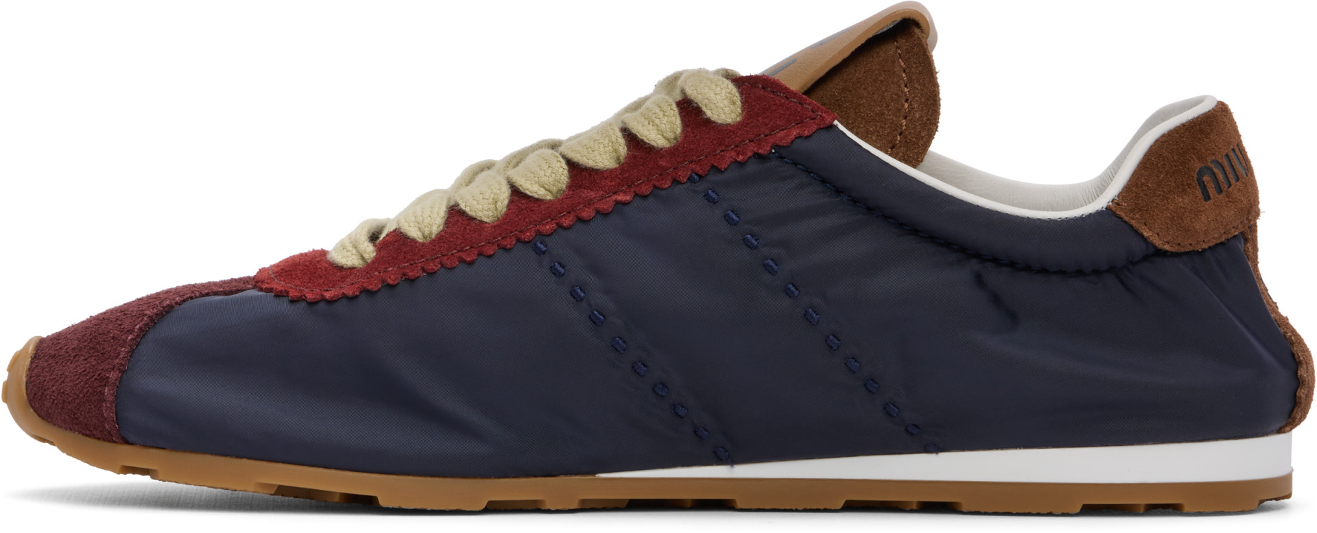 Miu Miu - Baskets Plume bleu marine