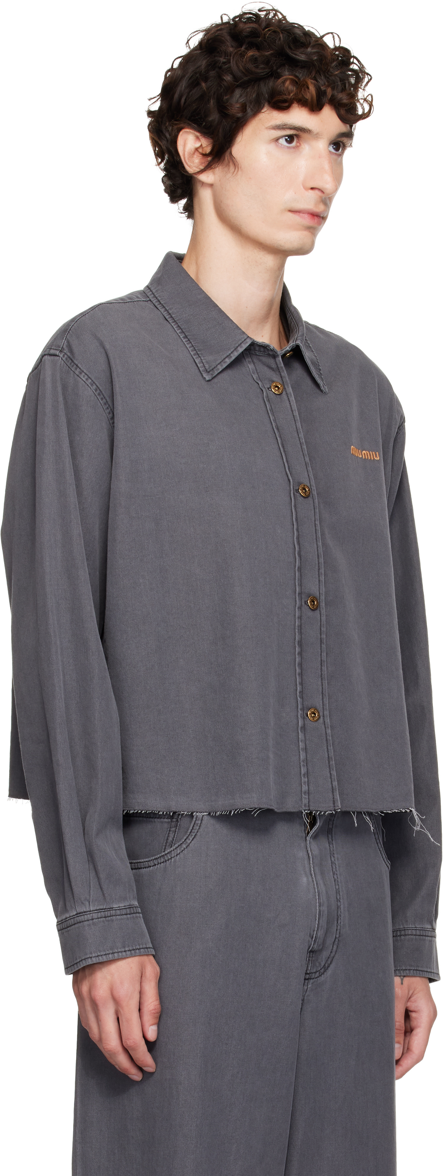 Miu Miu - Gray Chambray Shirt