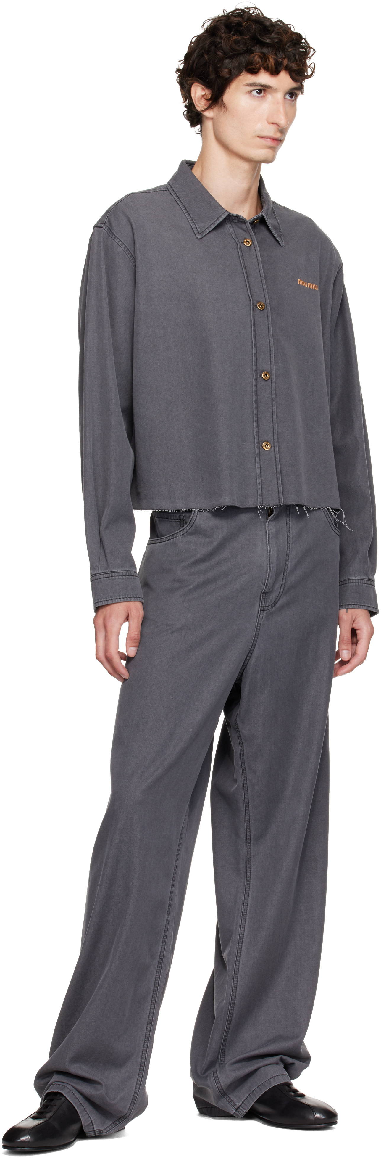 Miu Miu - Gray Chambray Shirt