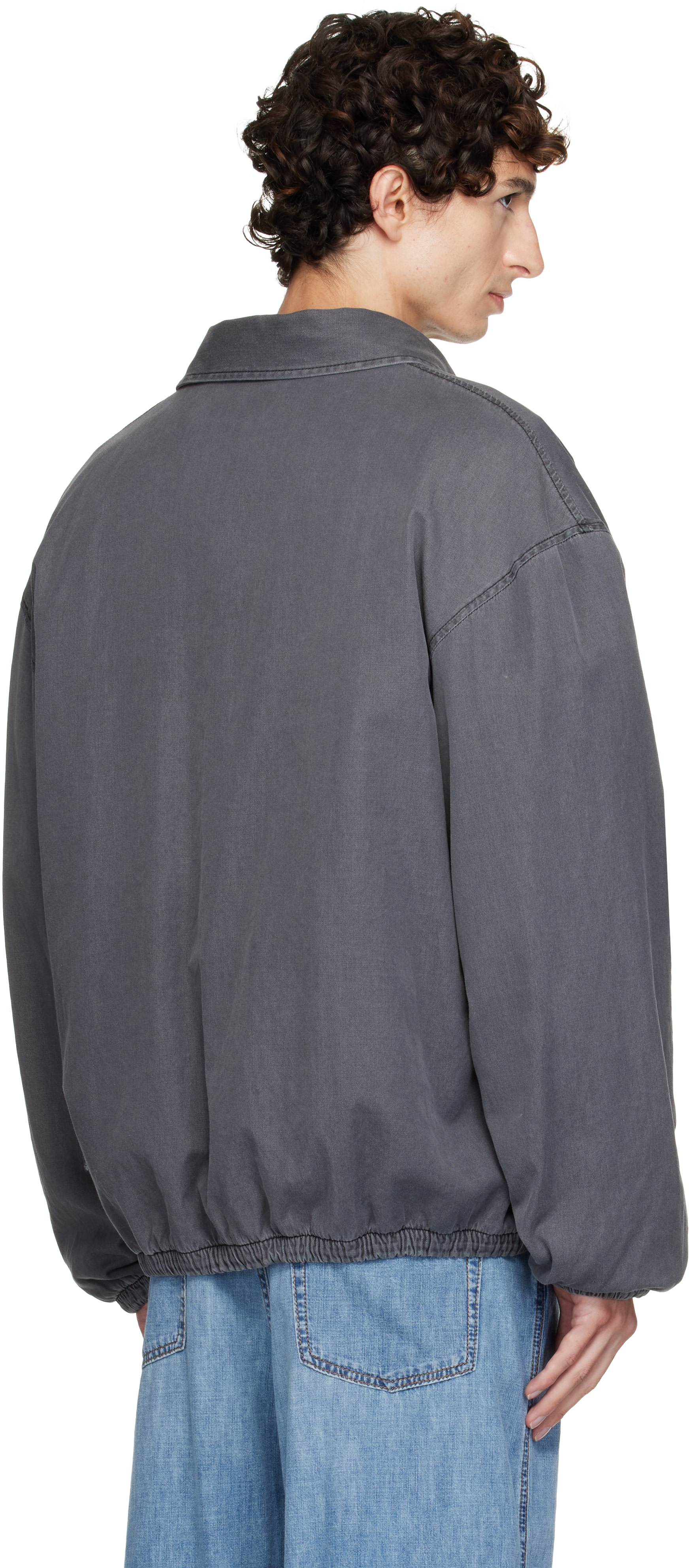 Miu Miu - Blouson gris en chambray