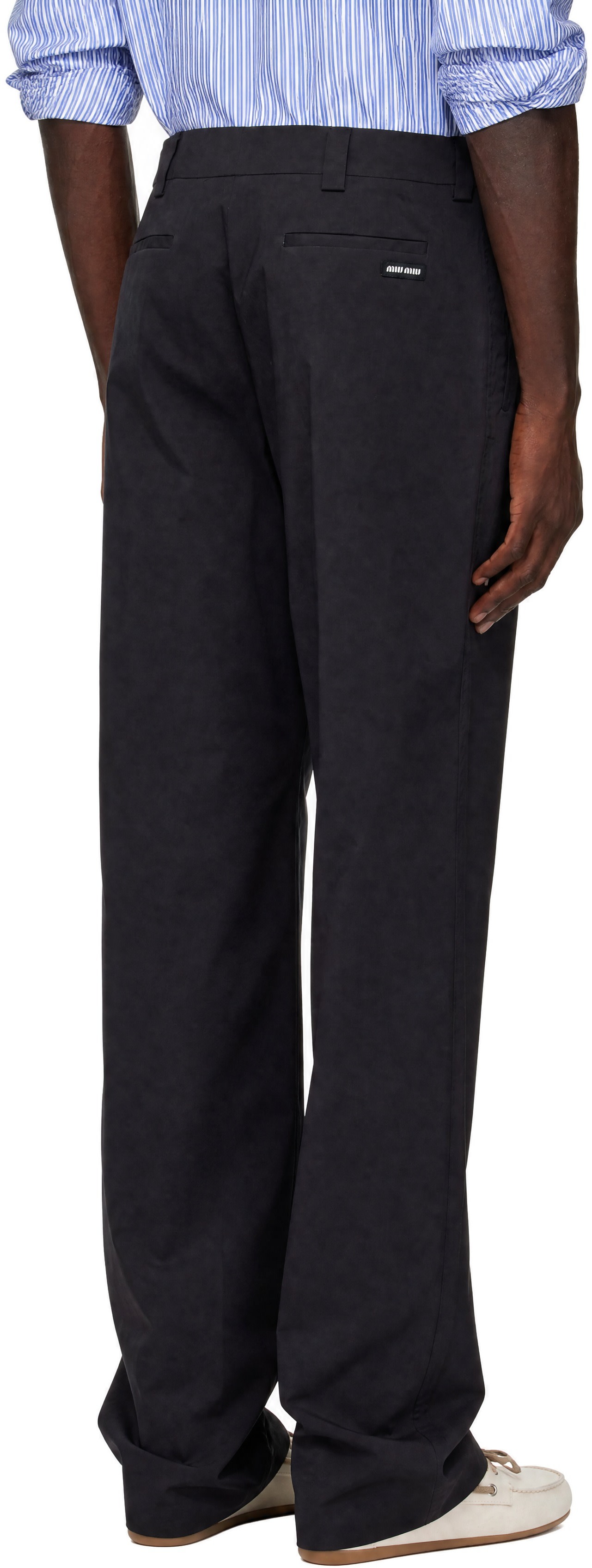 Miu Miu - Black Stretch Poplin Trousers