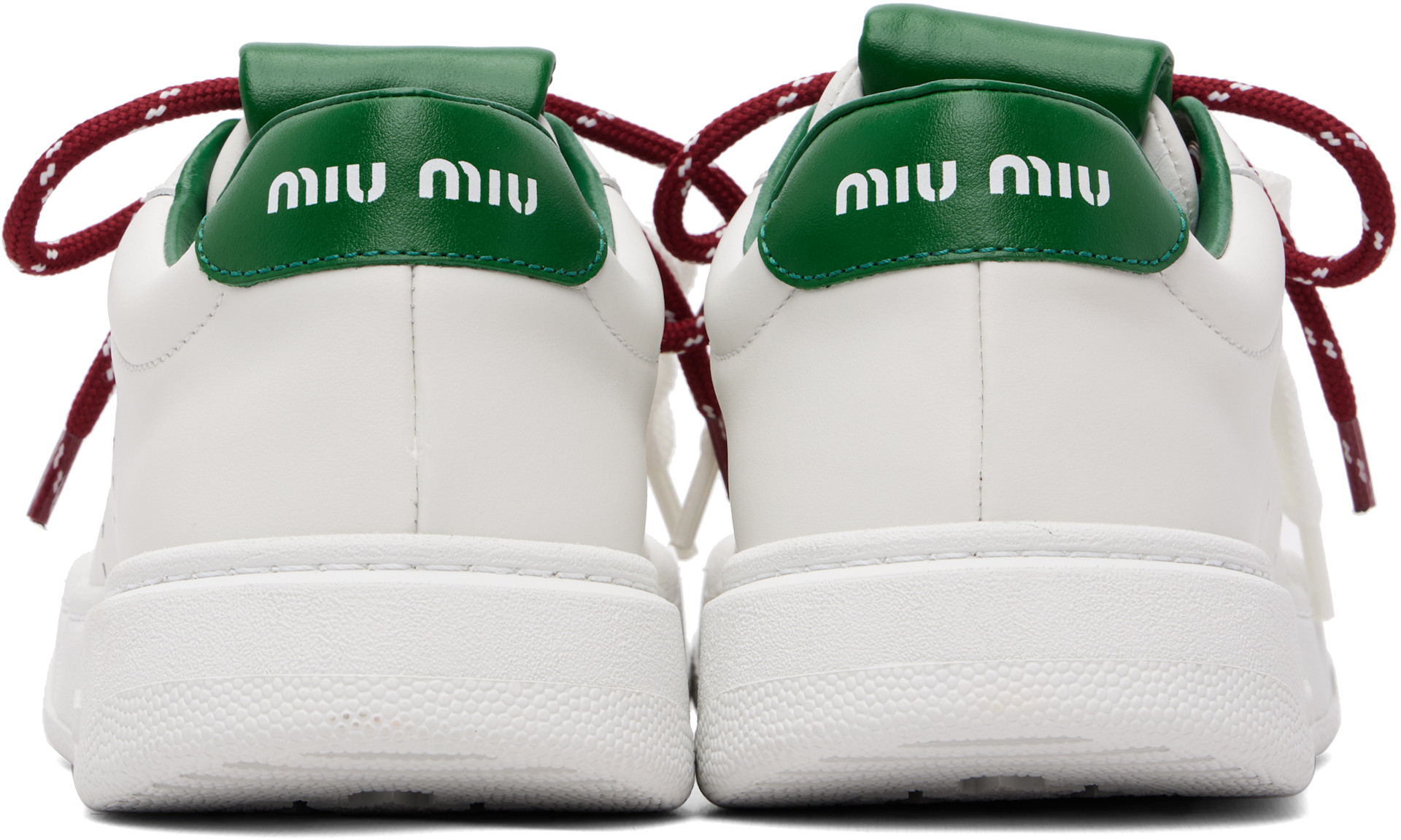 Miu Miu - White Leather Sneakers