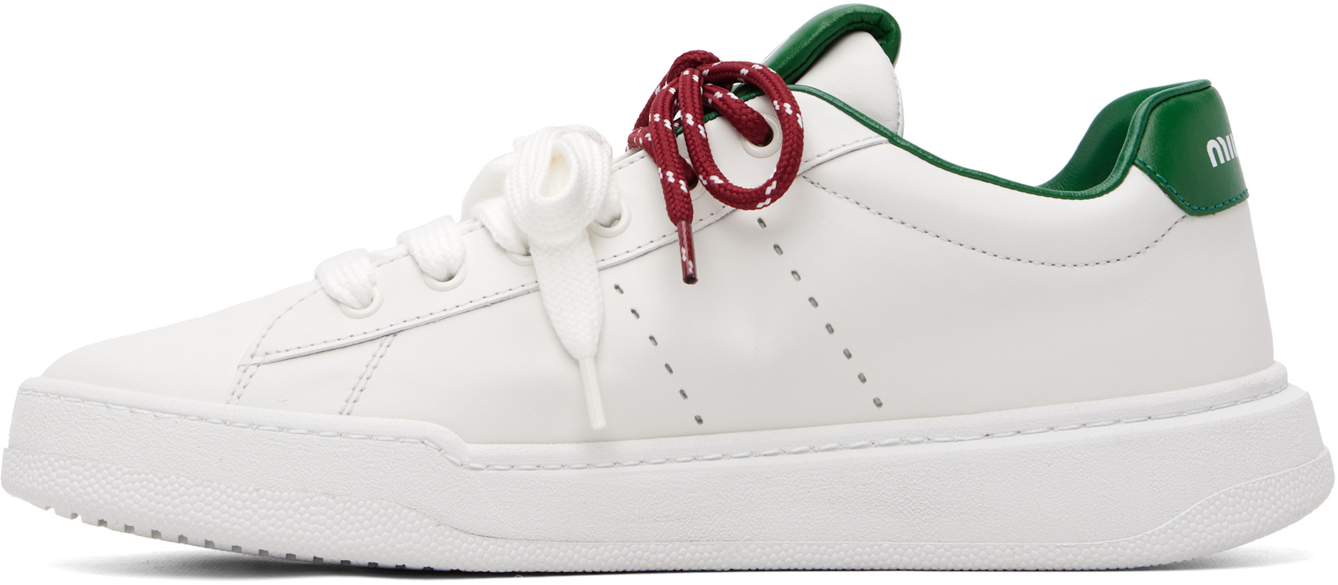 Miu Miu - White Leather Sneakers