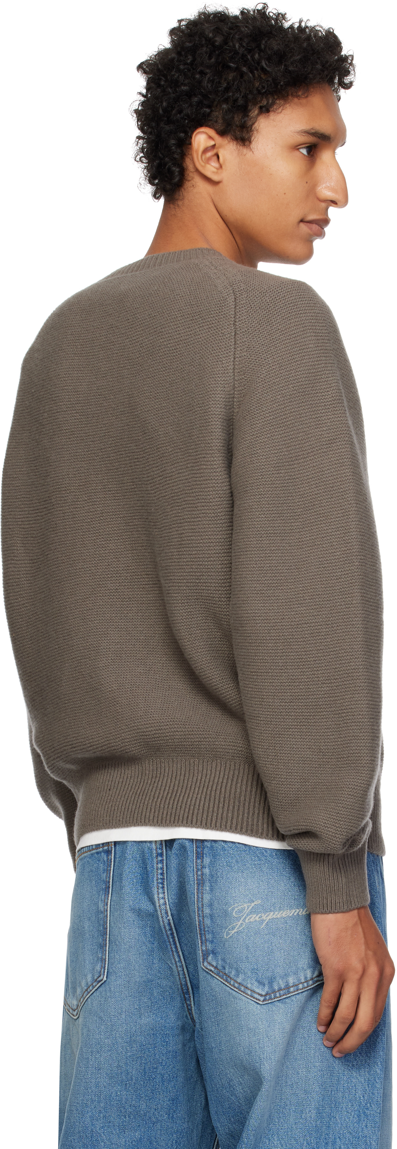 Lady White Co. - Pull taupe à manches raglan