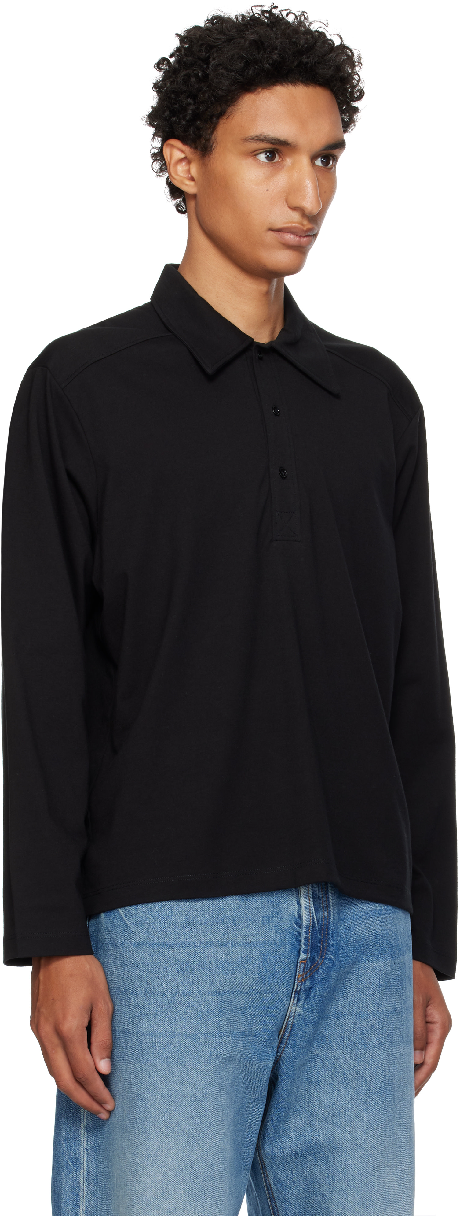 Lady White Co. - Black L/S Walter Polo