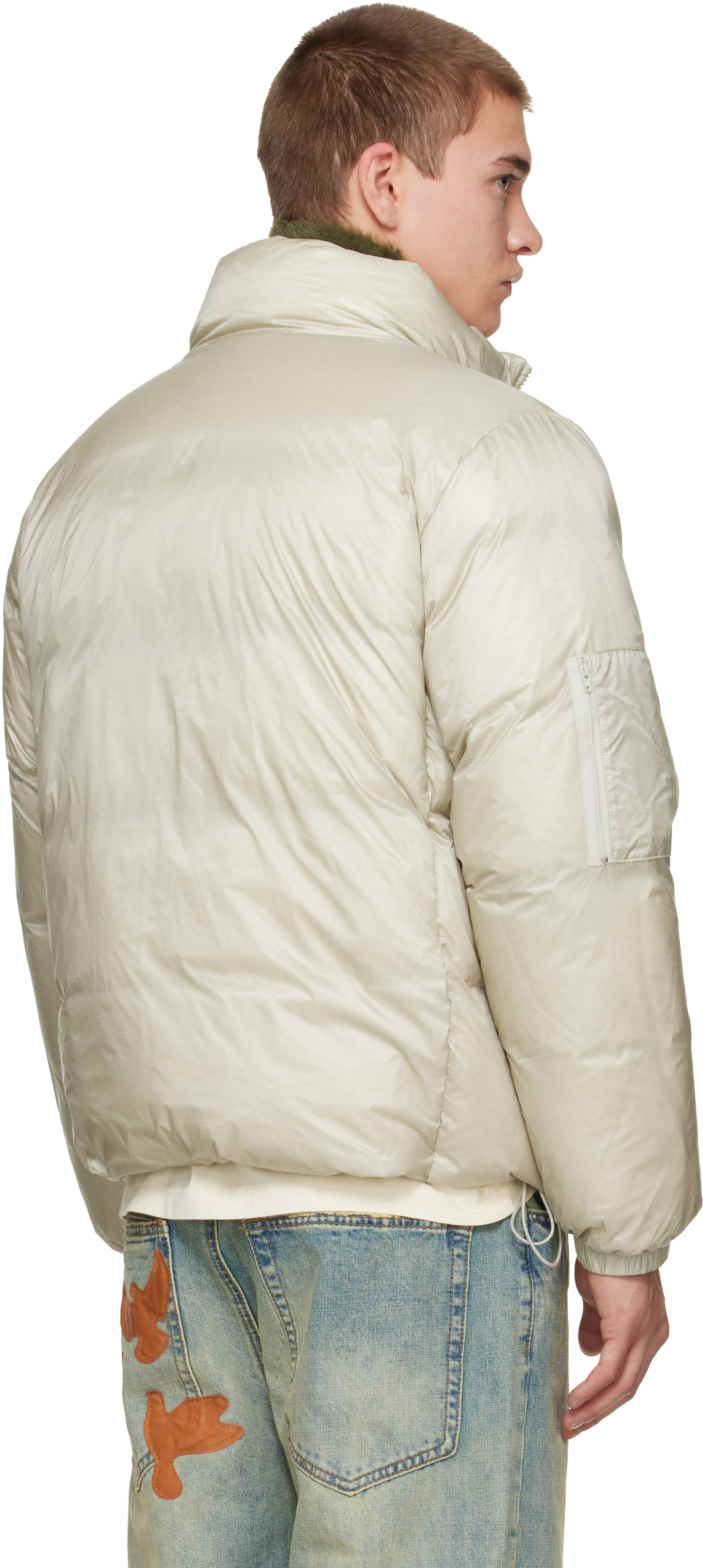 KidSuper - Green 'Translucent Face' Down Jacket