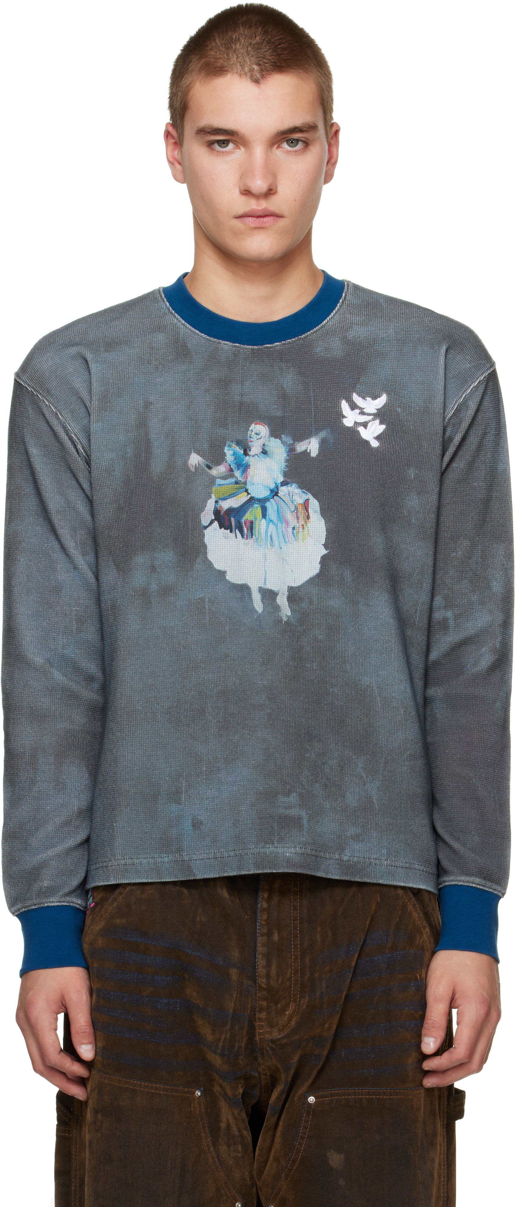 KidSuper - Pull molletonné gris à imprimé Puppet Master