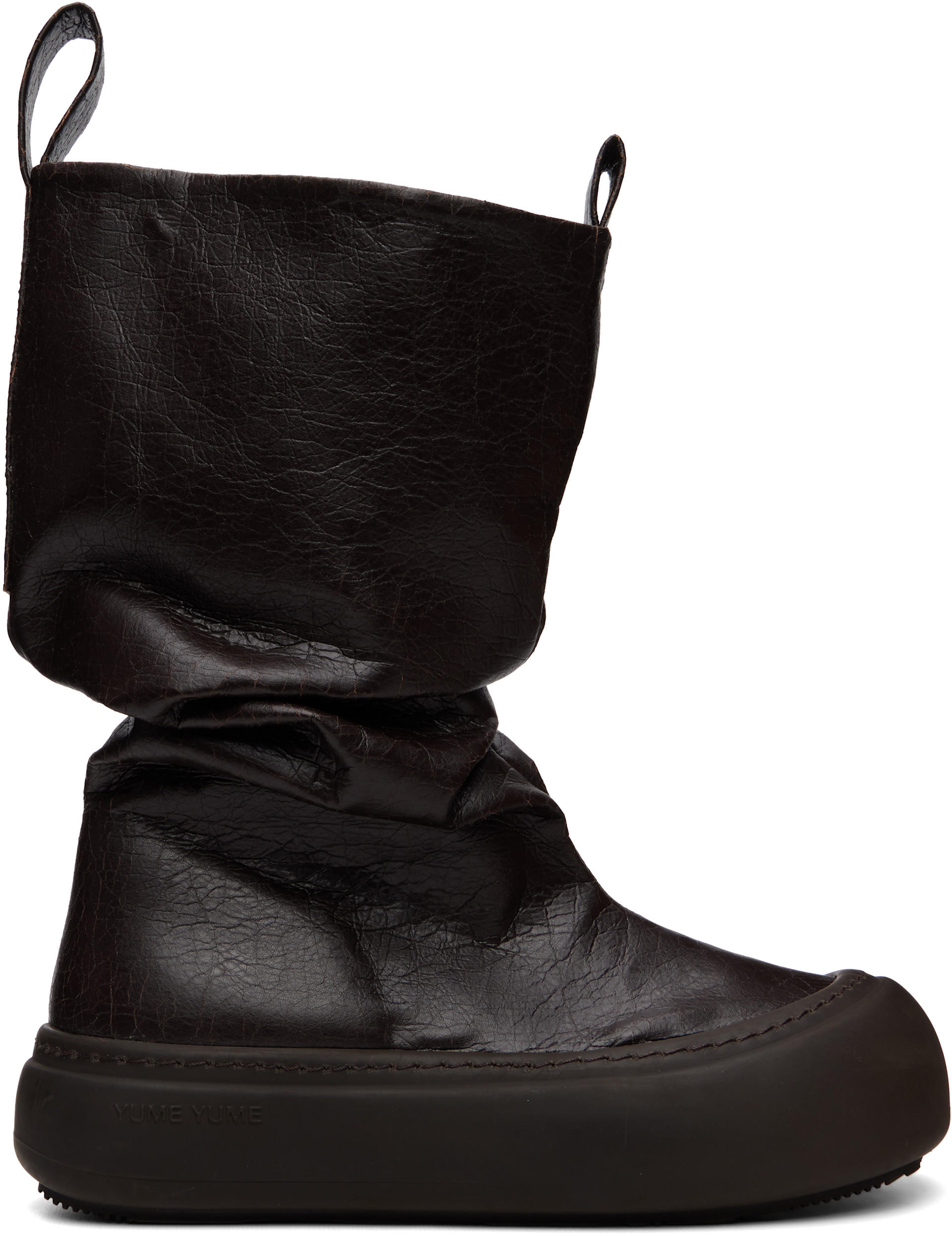 YUME YUME: SSENSE Exclusive Brown Low Fisherman Boots | SSENSE