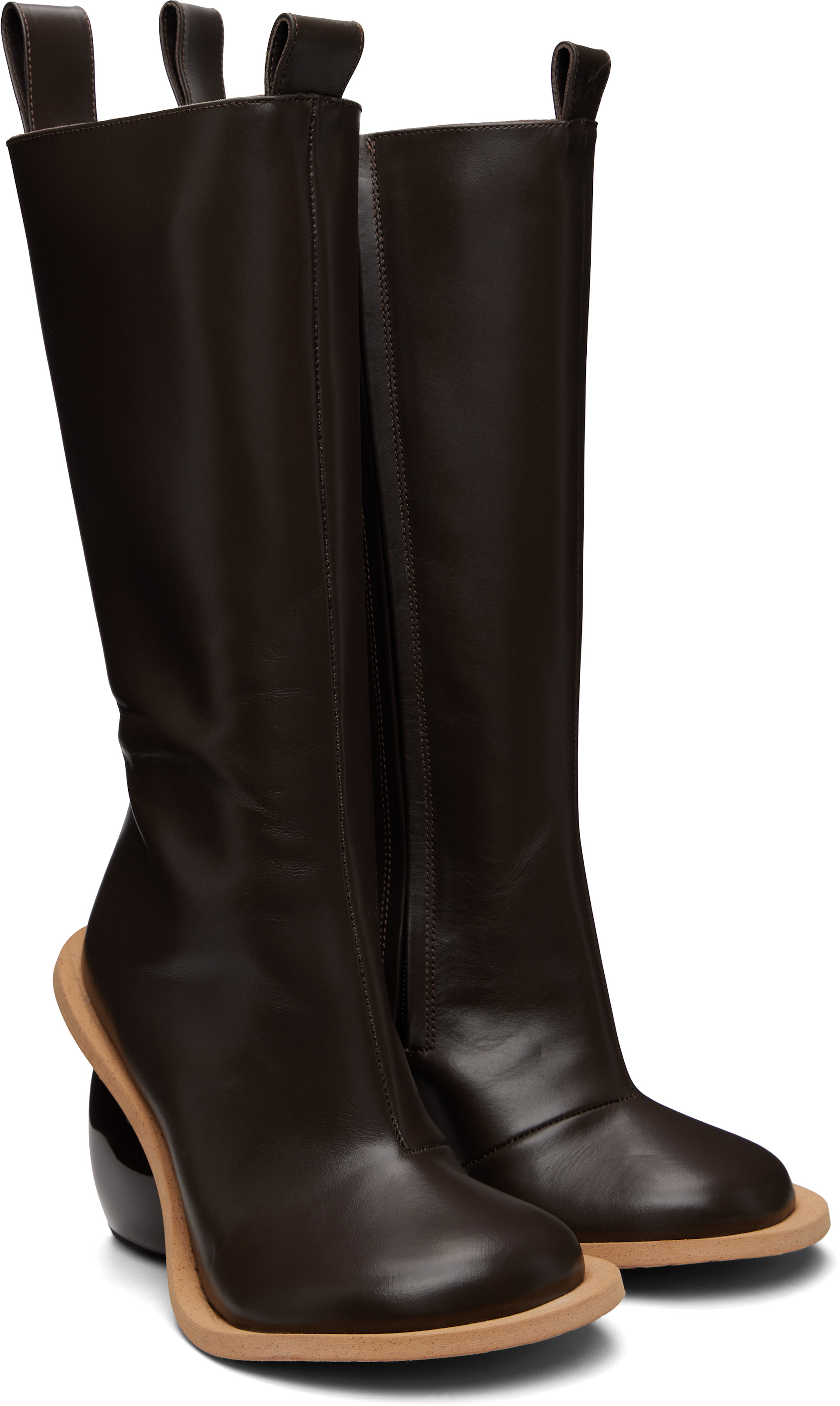 YUME YUME: Brown Love Tall Boots | SSENSE