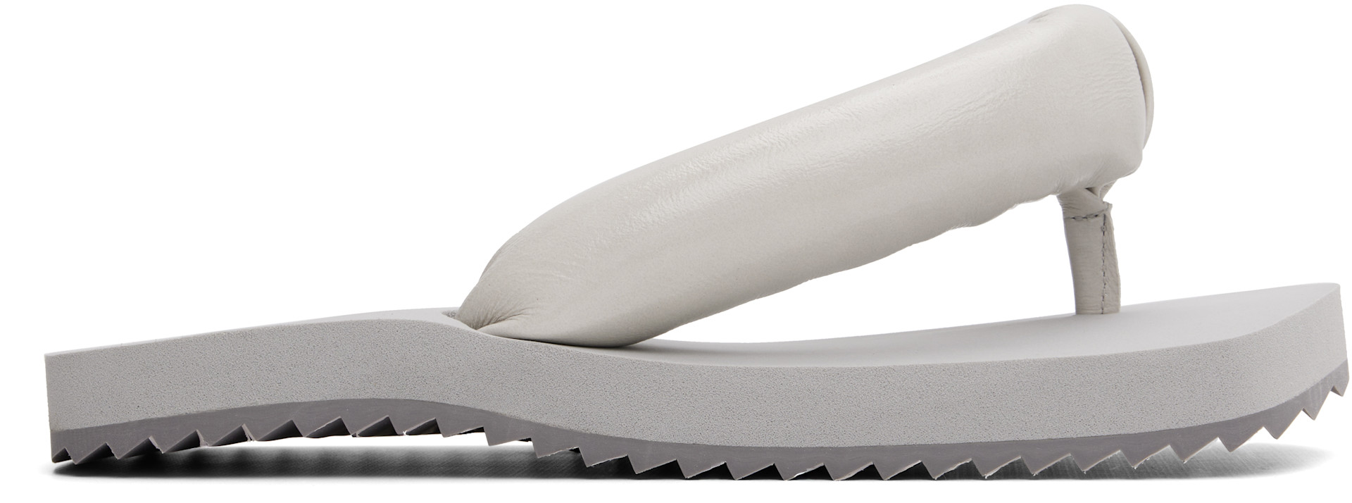 YUME YUME: Gray Suki Flip-Flops | SSENSE