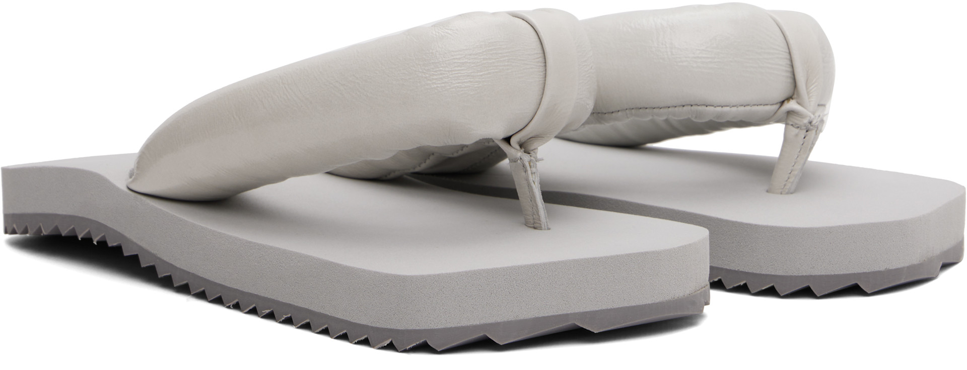 YUME YUME: Gray Suki Flip-Flops | SSENSE
