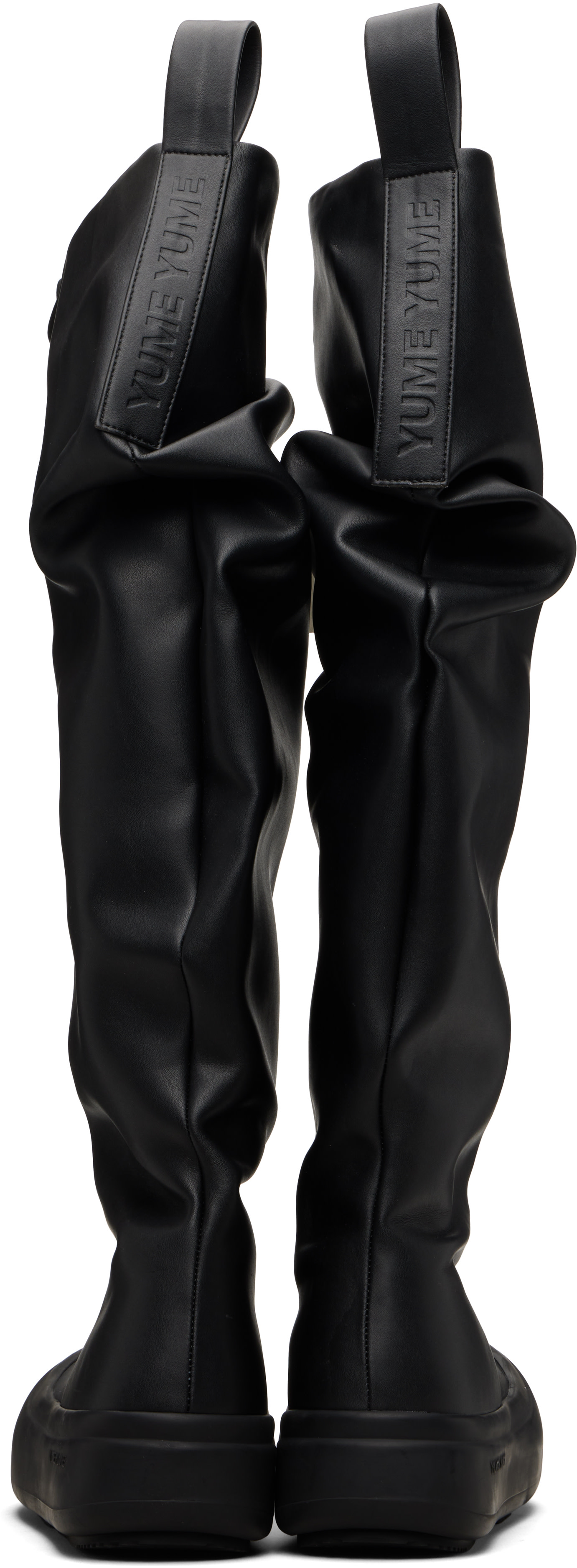YUME YUME: Black Fisherman Chelsea Boots | SSENSE