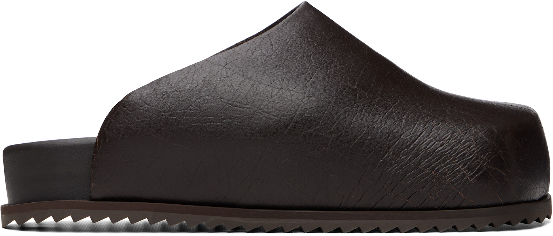 YUME YUME: SSENSE Exclusive Brown Truck Slide Slip-on Loafers