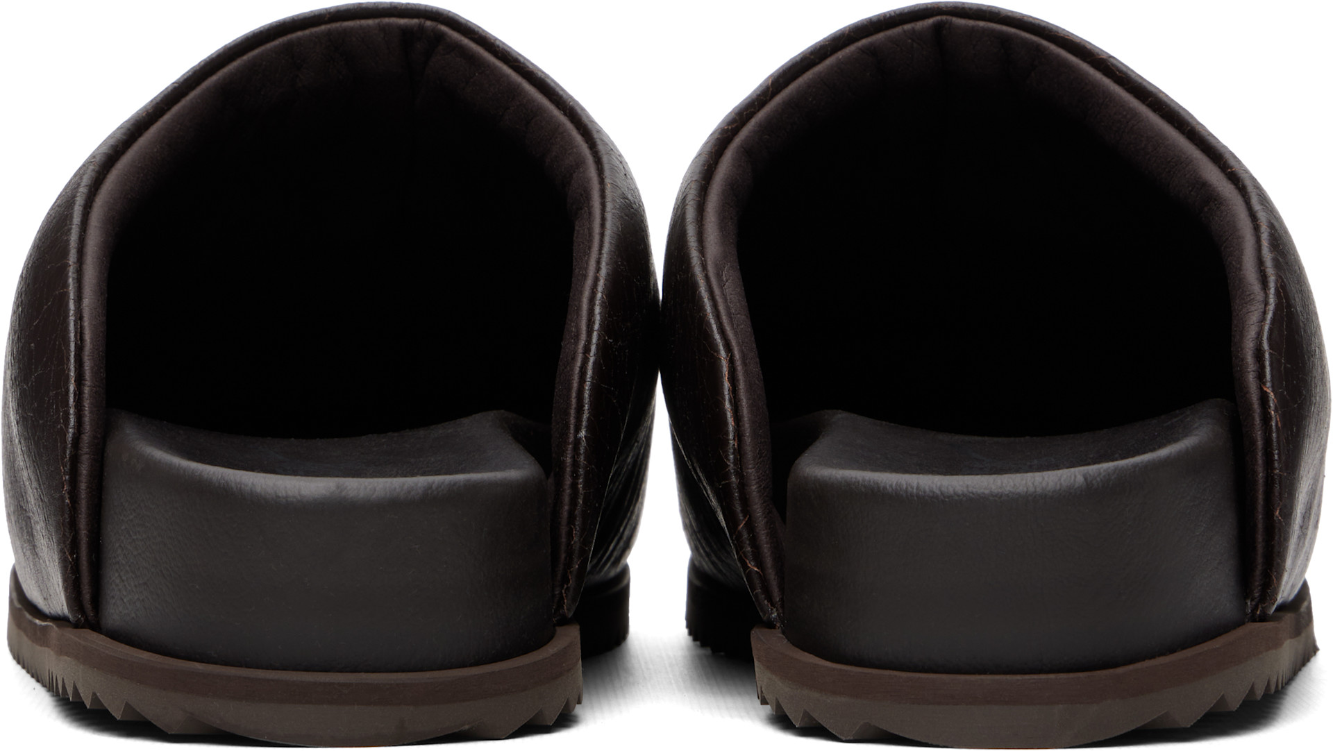 YUME YUME: SSENSE Exclusive Brown Truck Slide Slip-on Loafers