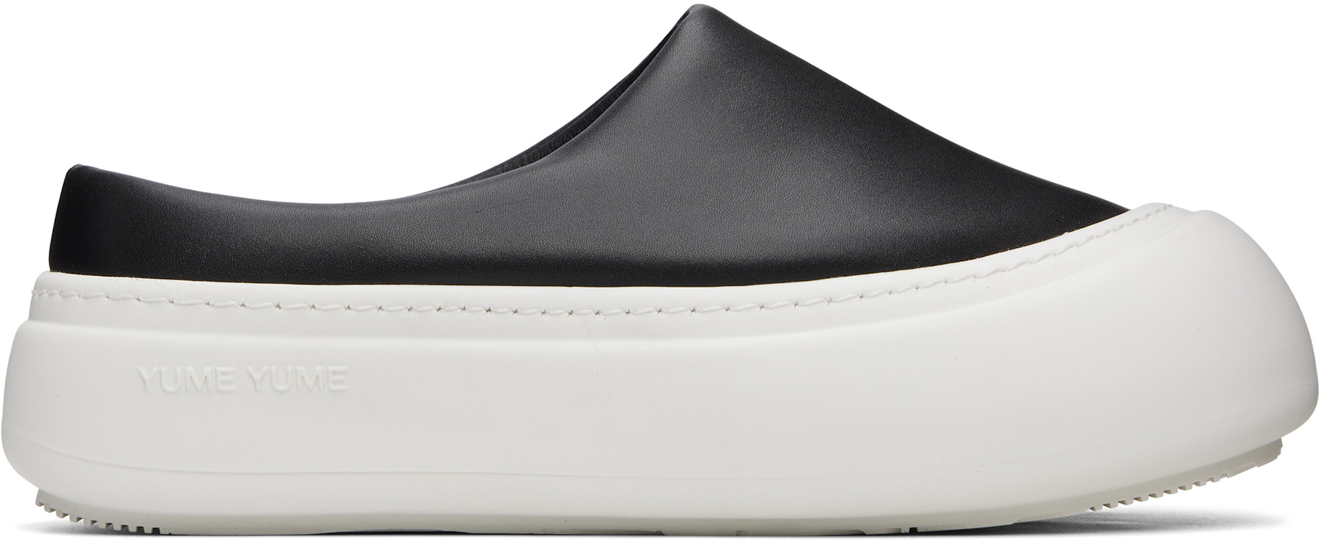 yumeki YUME YUME: SSENSE Exclusive Black & White Goofy Slider Sneakers