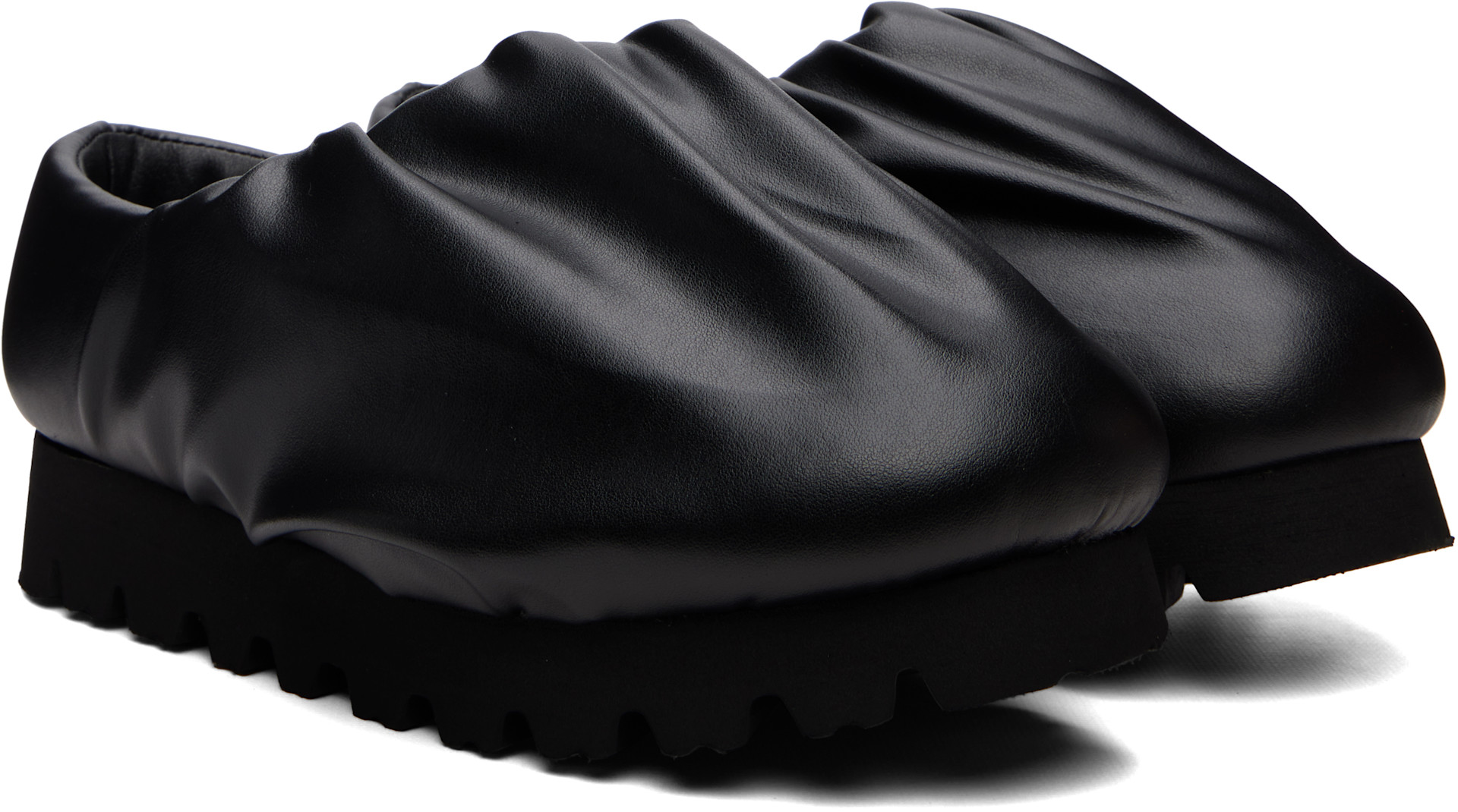 YUME YUME: Black Camp Low Mule Loafers | SSENSE