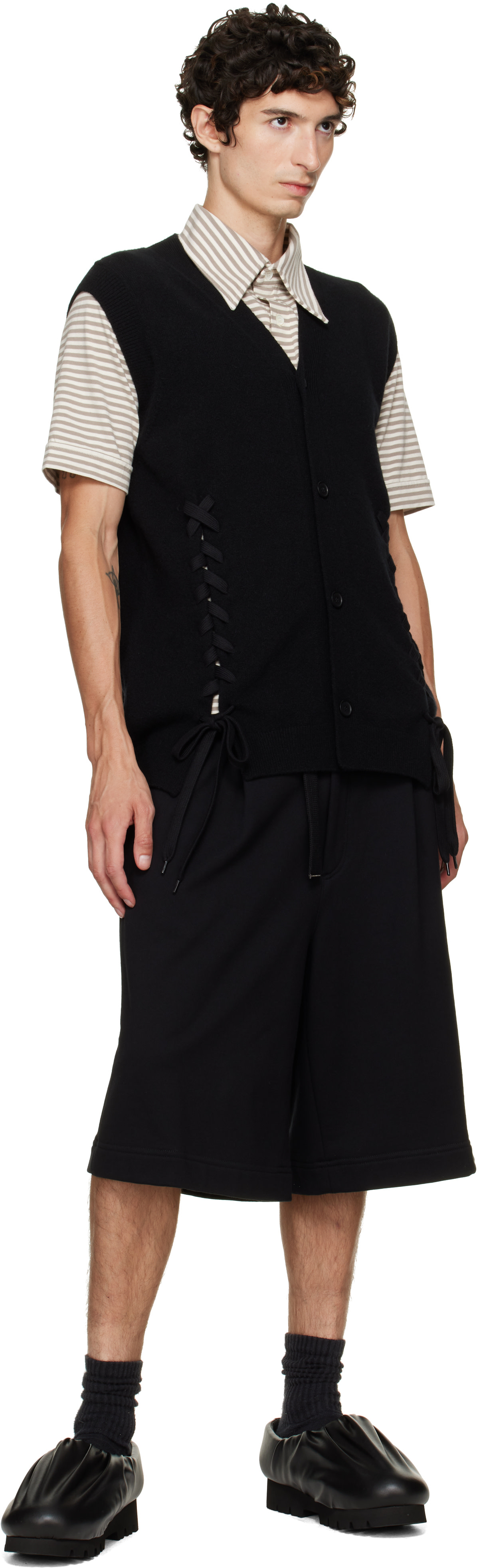 YUME YUME: Black Camp Low Mule Loafers | SSENSE